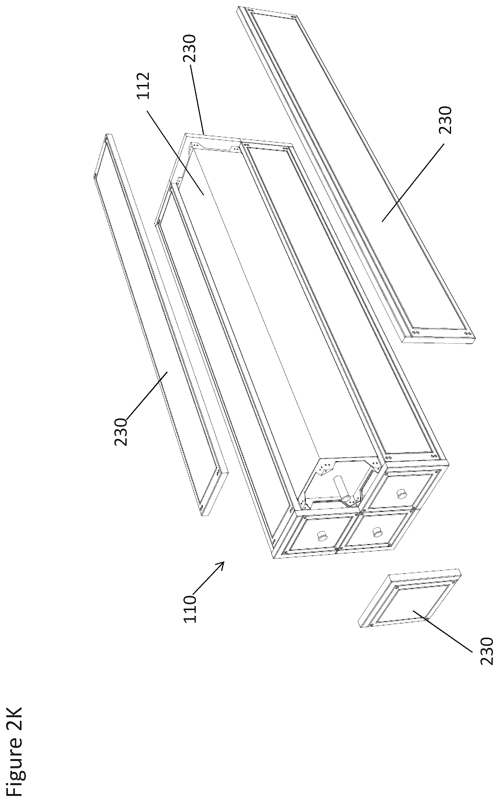 Patent US12104823 Figure 10 – Thermal storage system containers external features and modularity