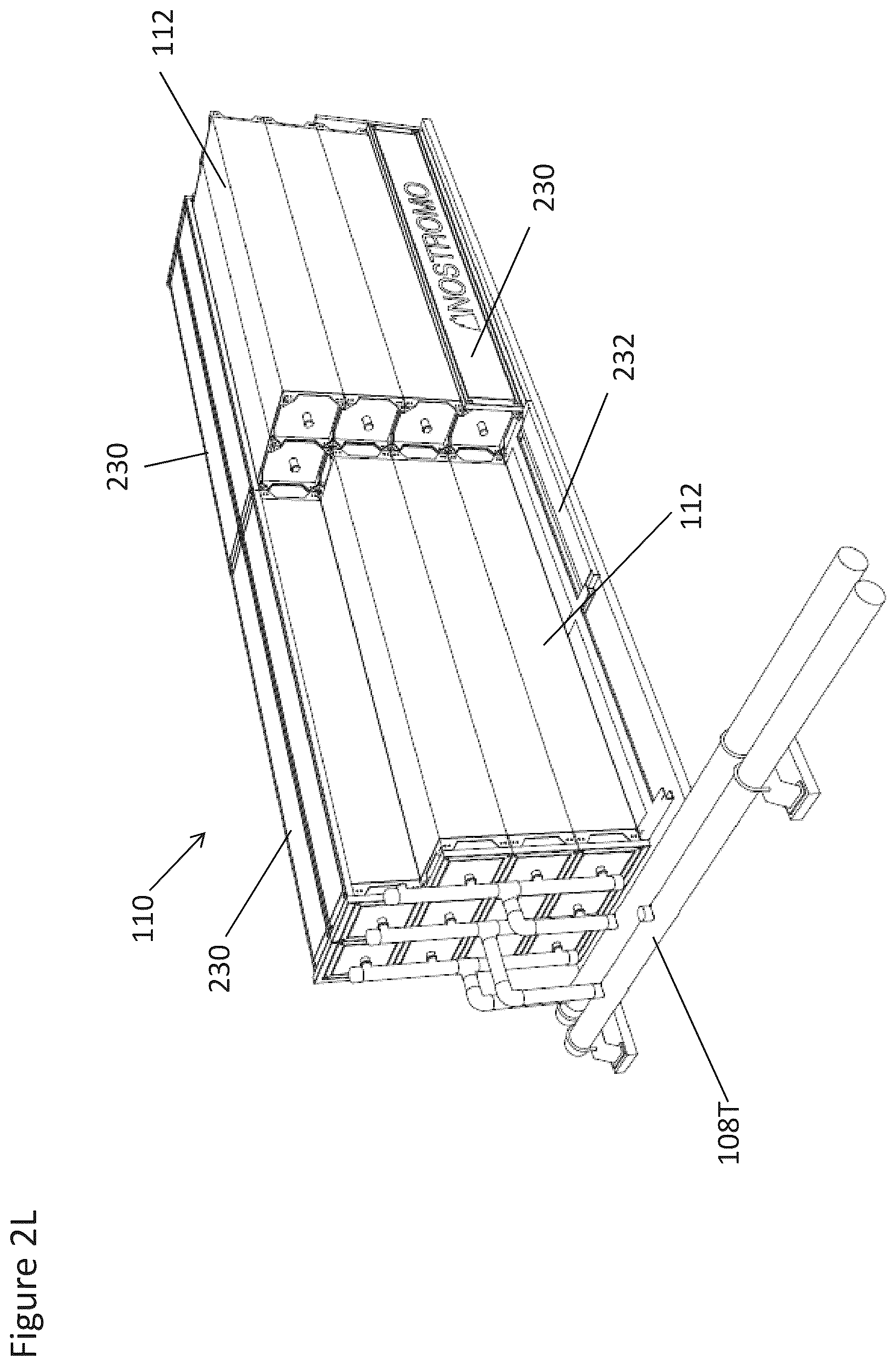 Patent US12104823 Figure 11 – Thermal storage system containers external features and modularity