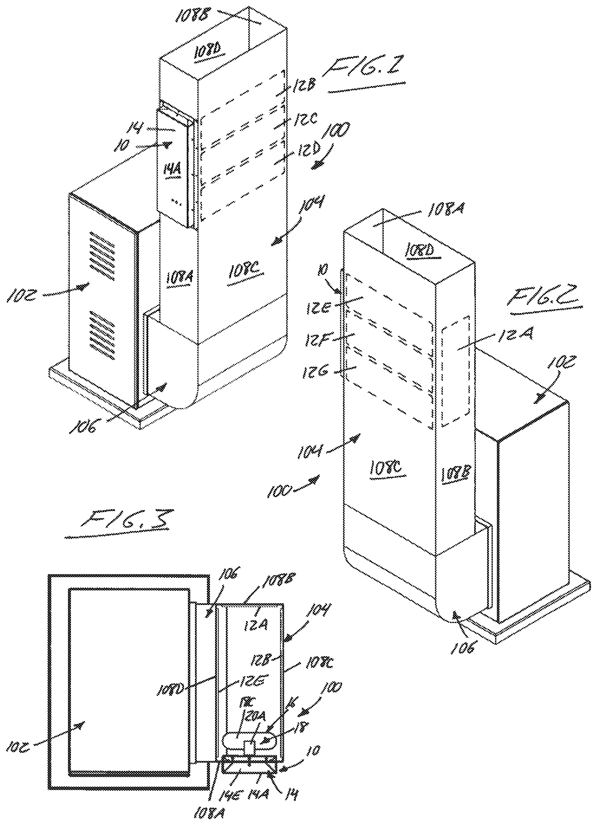 Patent US12104824 Figure 1 – Low-profile in-duct air sanitizer using UV emitter and cooperating wall-mountable reflectors