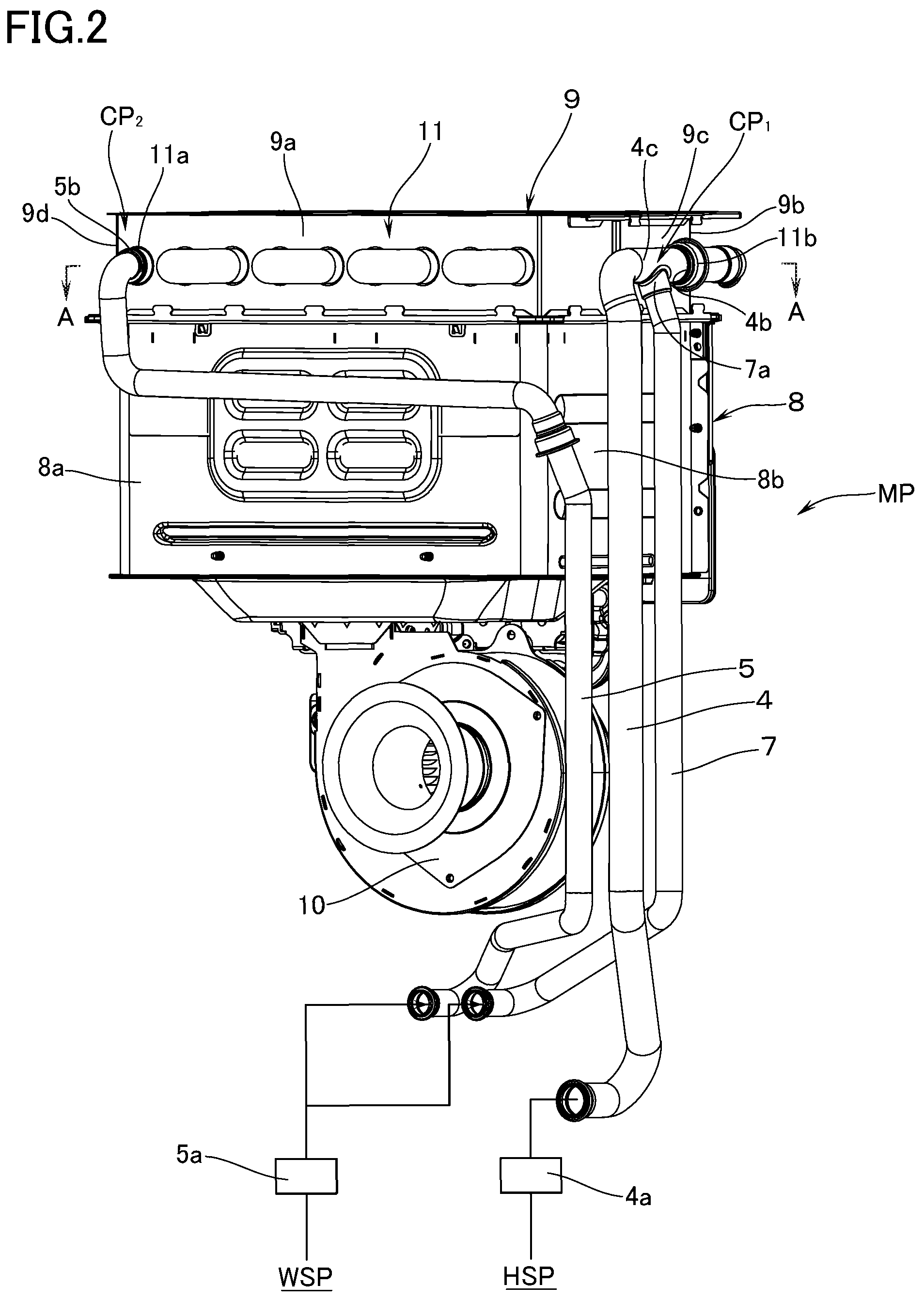 Patent US12104826 Figure 2 – Water heater