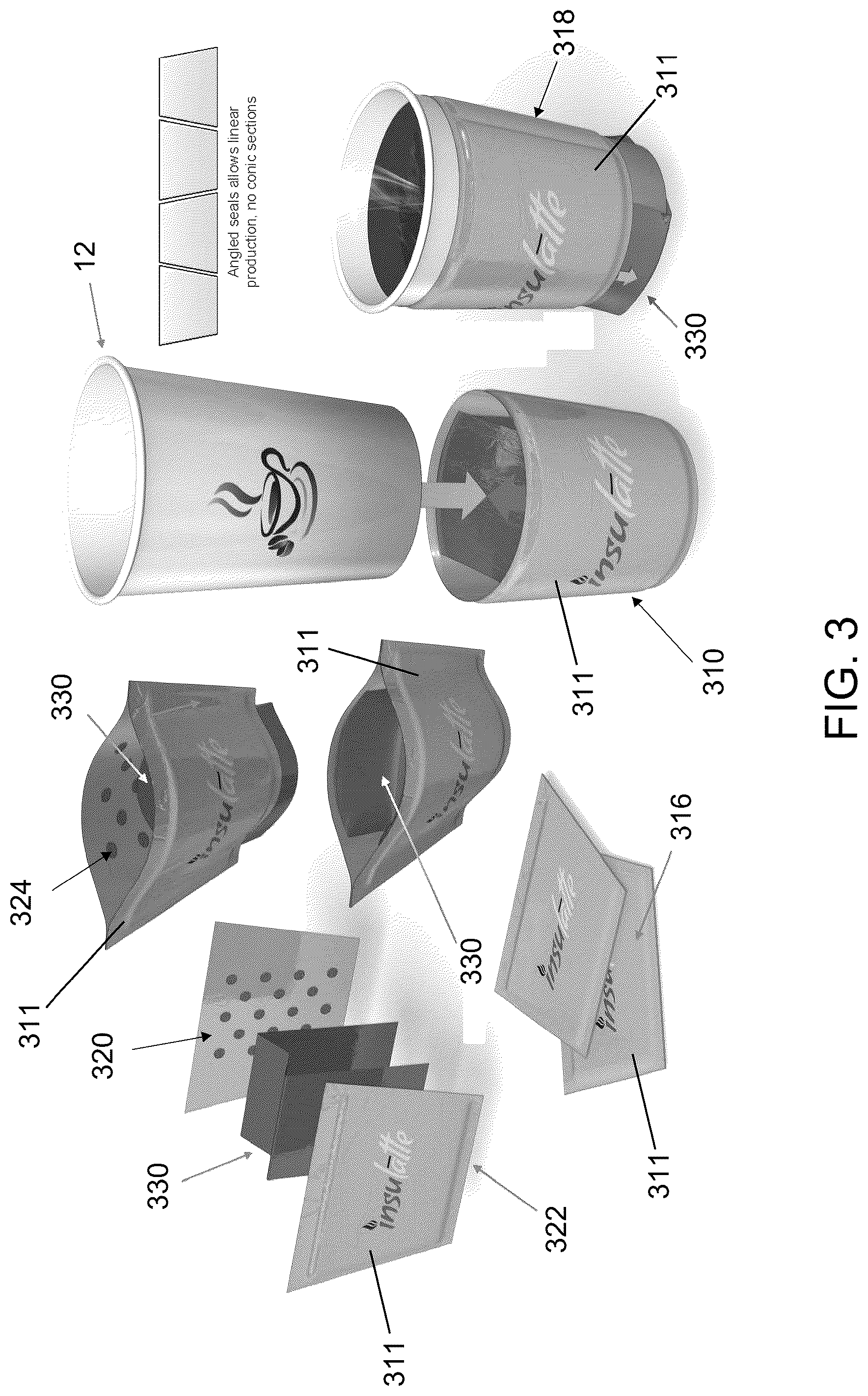Patent US12104829 Figure 3 – Disposable devices for heating beverage containers