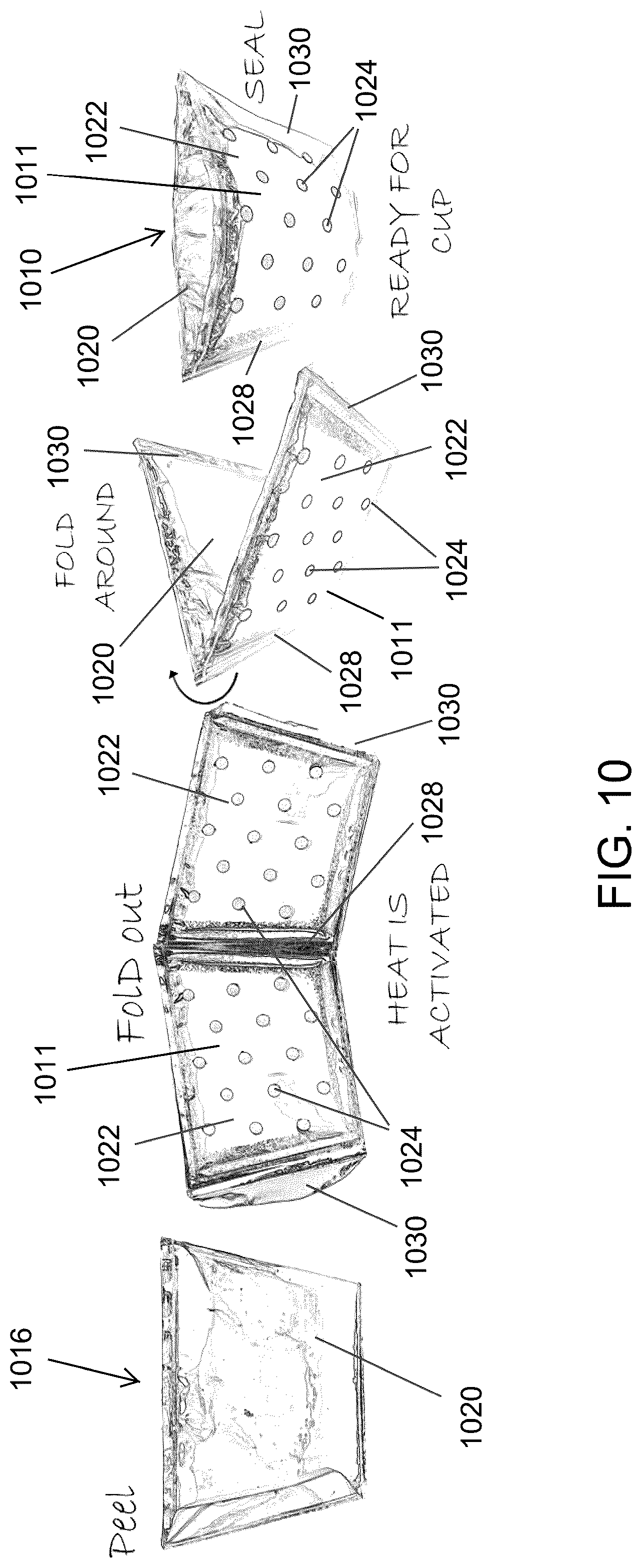 Patent US12104829 Figure 10 – Disposable devices for heating beverage containers