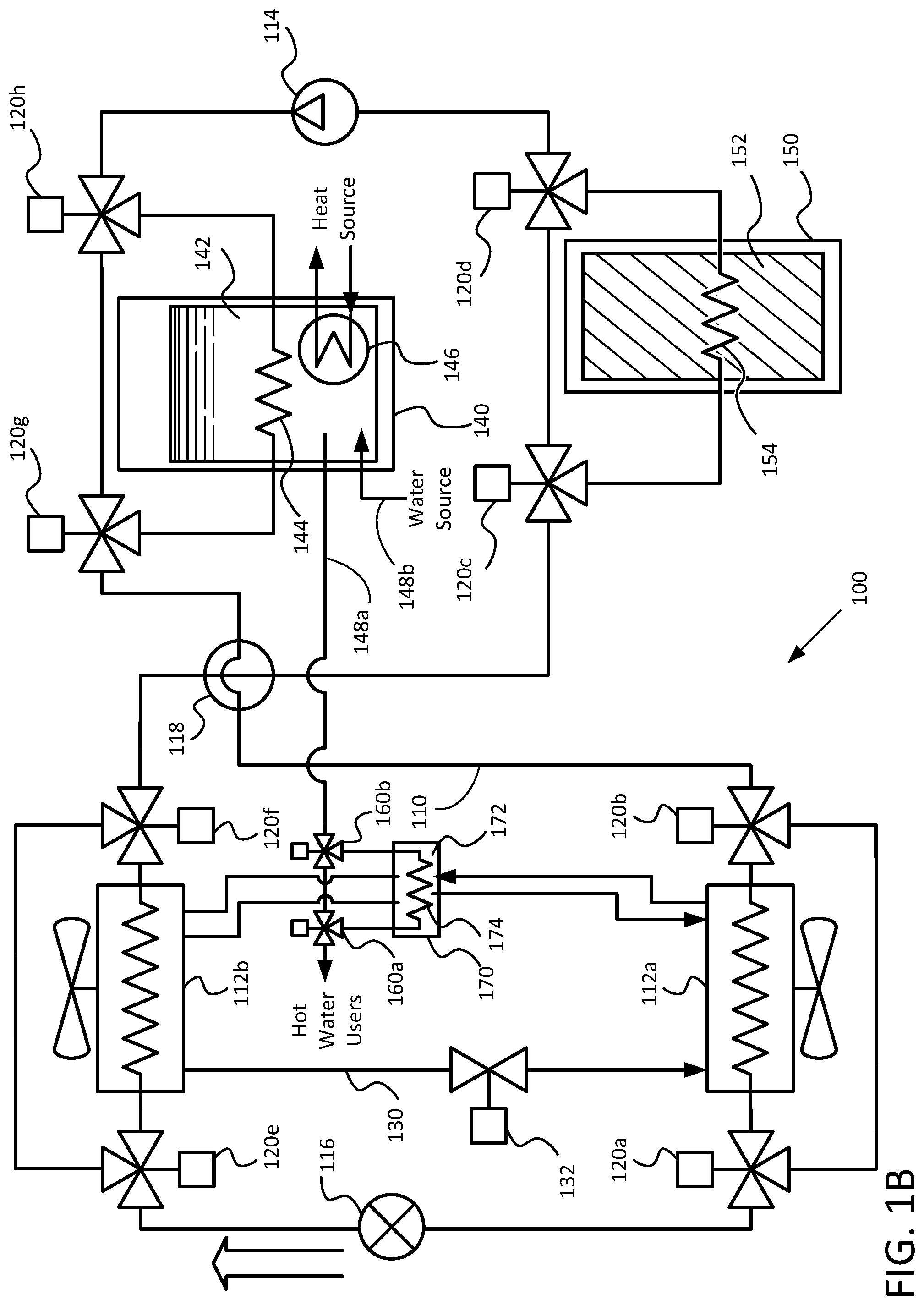 Patent US12104830 Figure 2 – Thermal energy reservoirs and heat pump systems