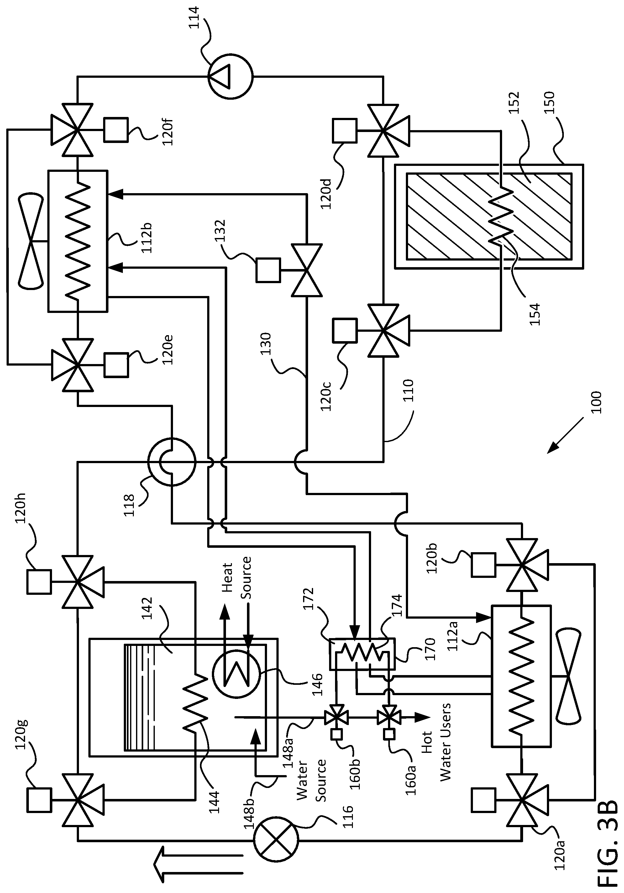 Patent US12104830 Figure 6 – Thermal energy reservoirs and heat pump systems