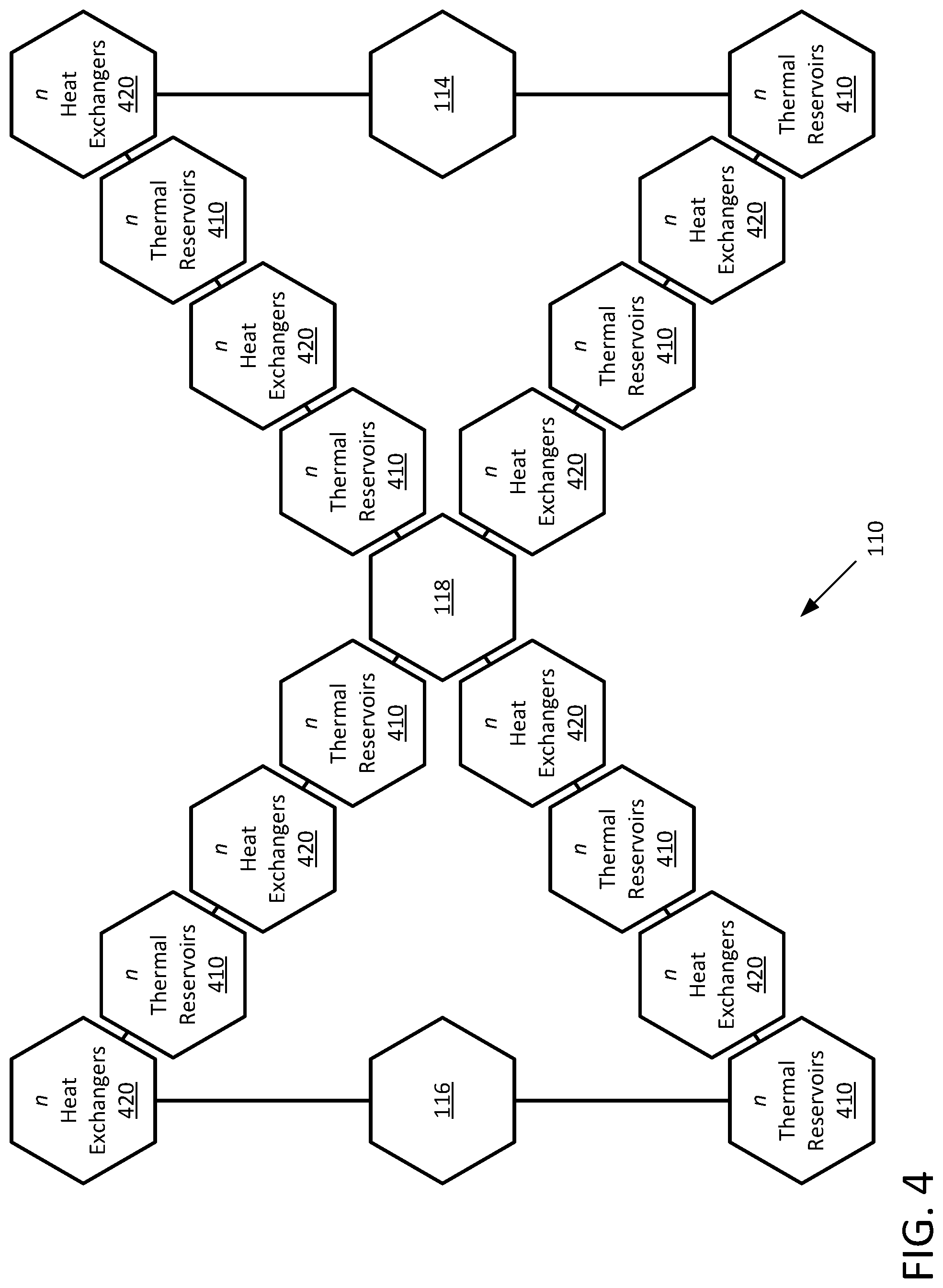 Patent US12104830 Figure 7 – Thermal energy reservoirs and heat pump systems