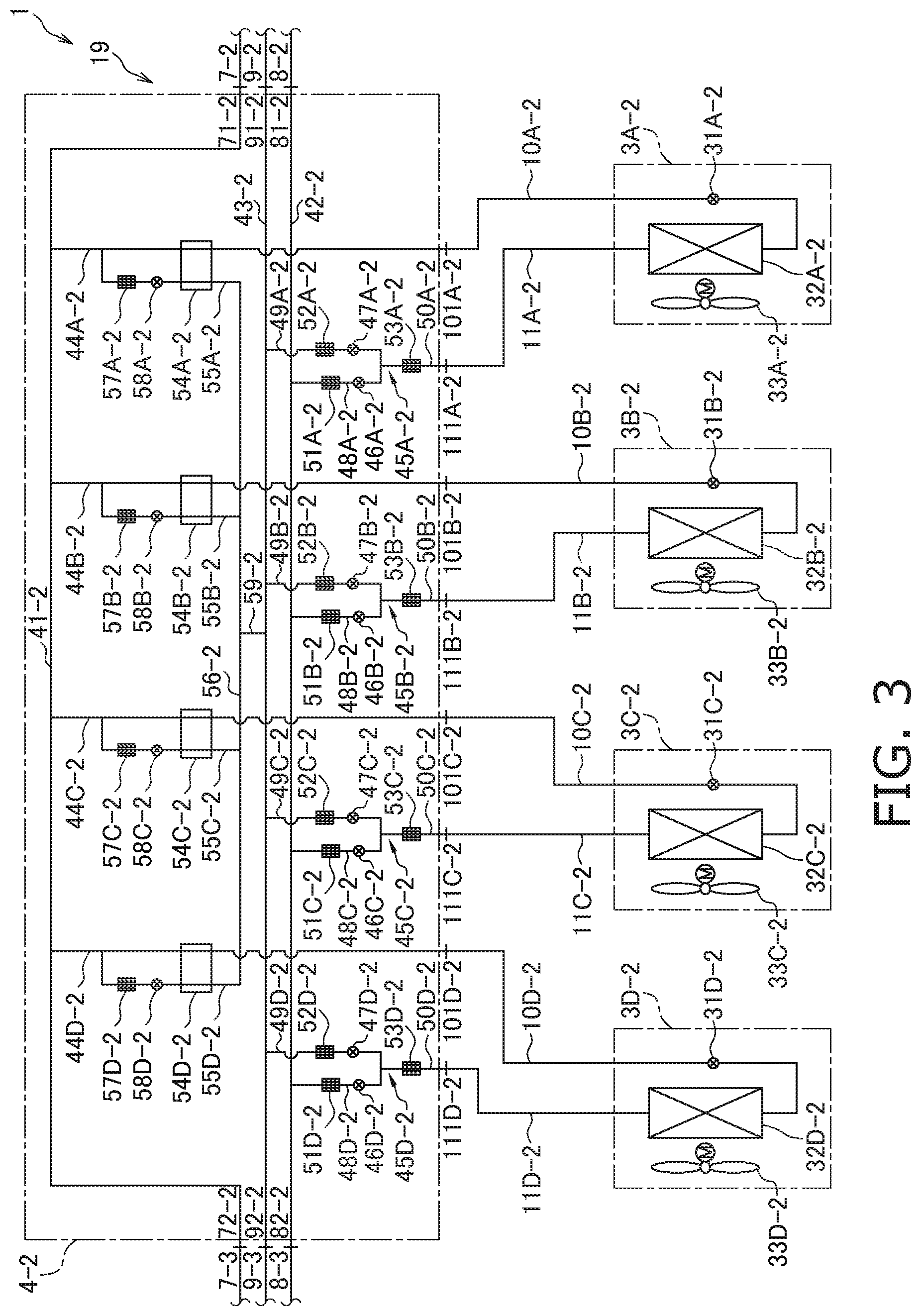 Patent US12104831 Figure 3 – Refrigerant flow path switching unit and air conditioner provided with the same