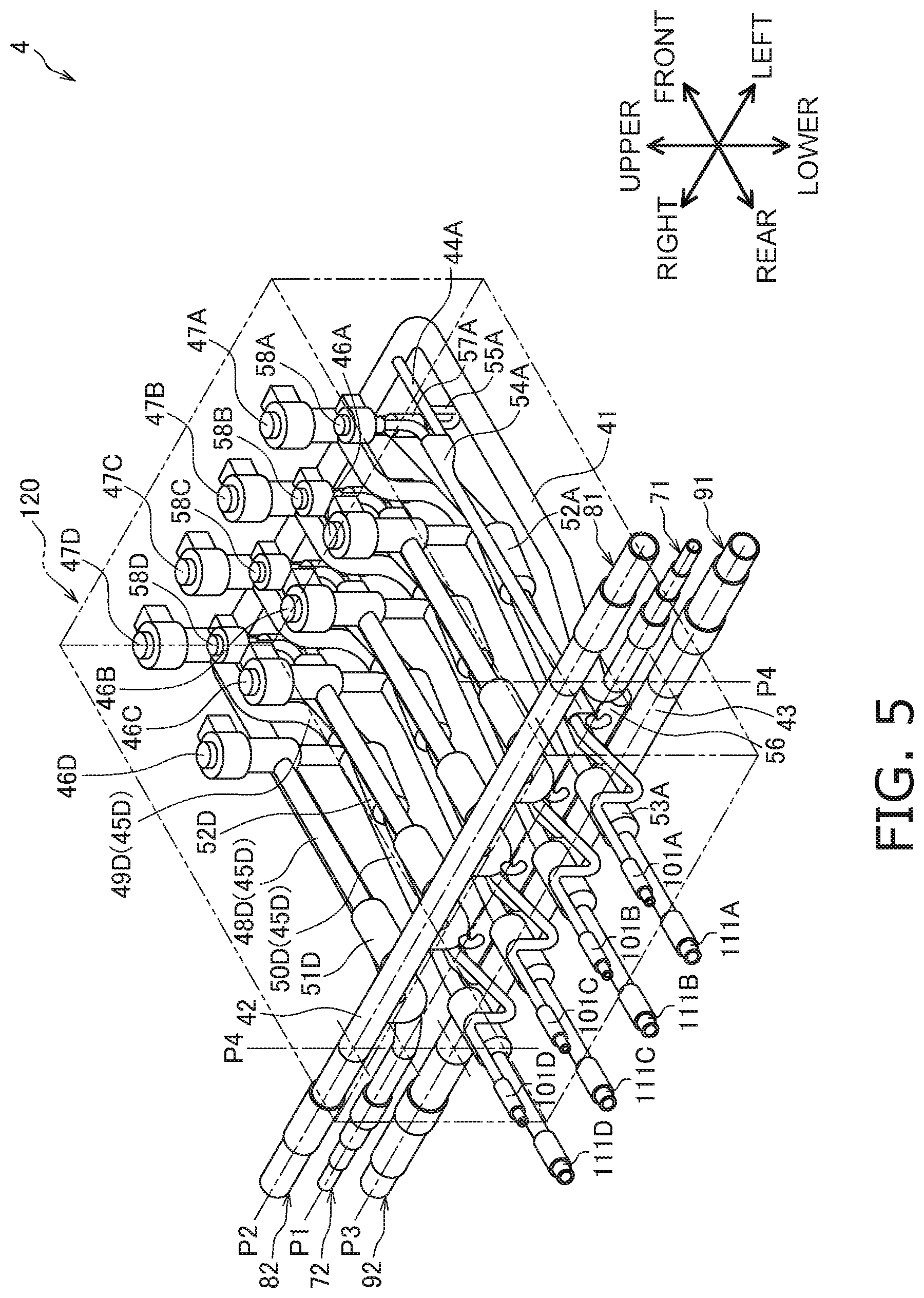 Patent US12104831 Figure 5 – Refrigerant flow path switching unit and air conditioner provided with the same