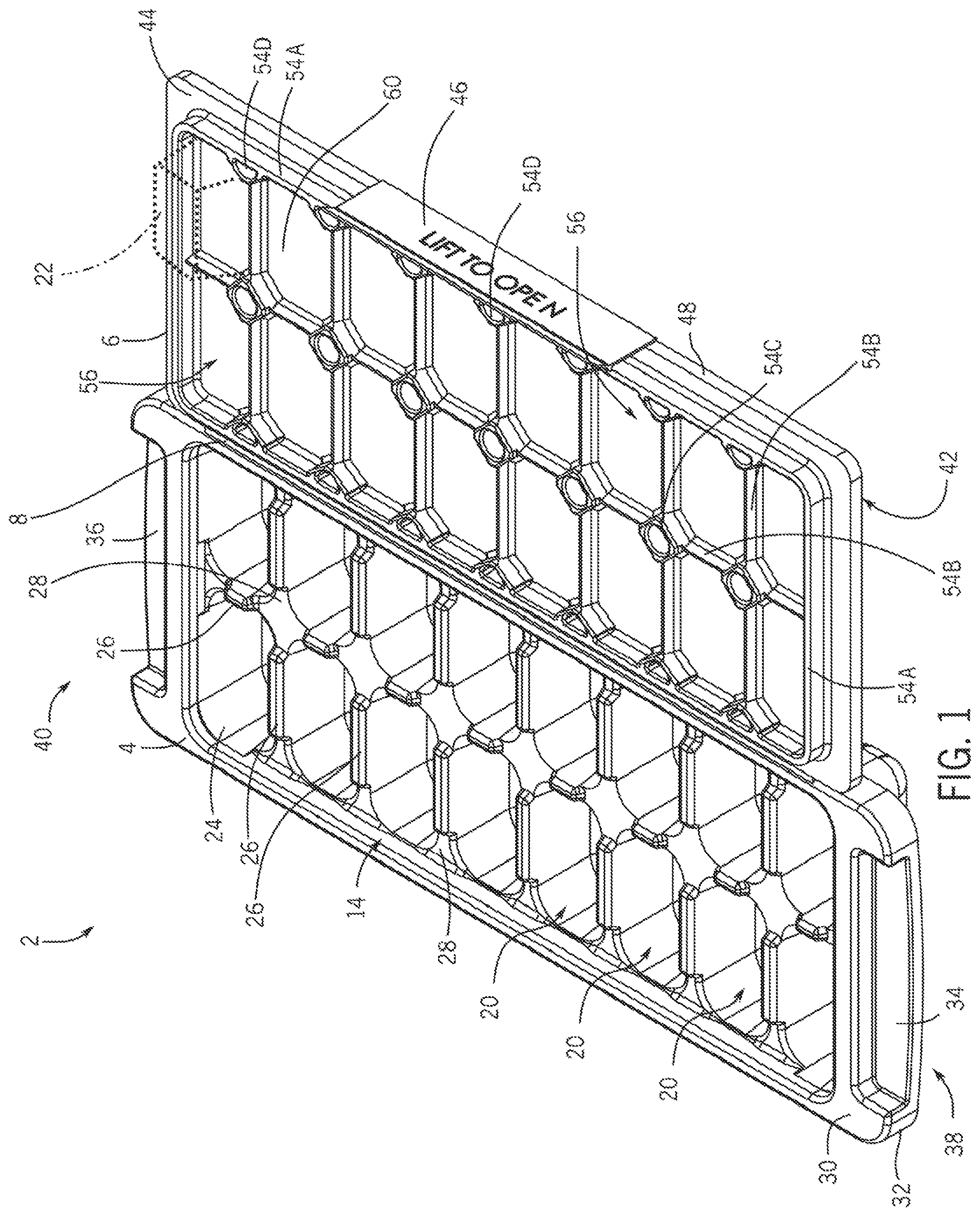 Patent US12104838 Figure 1 – Ice cube tray