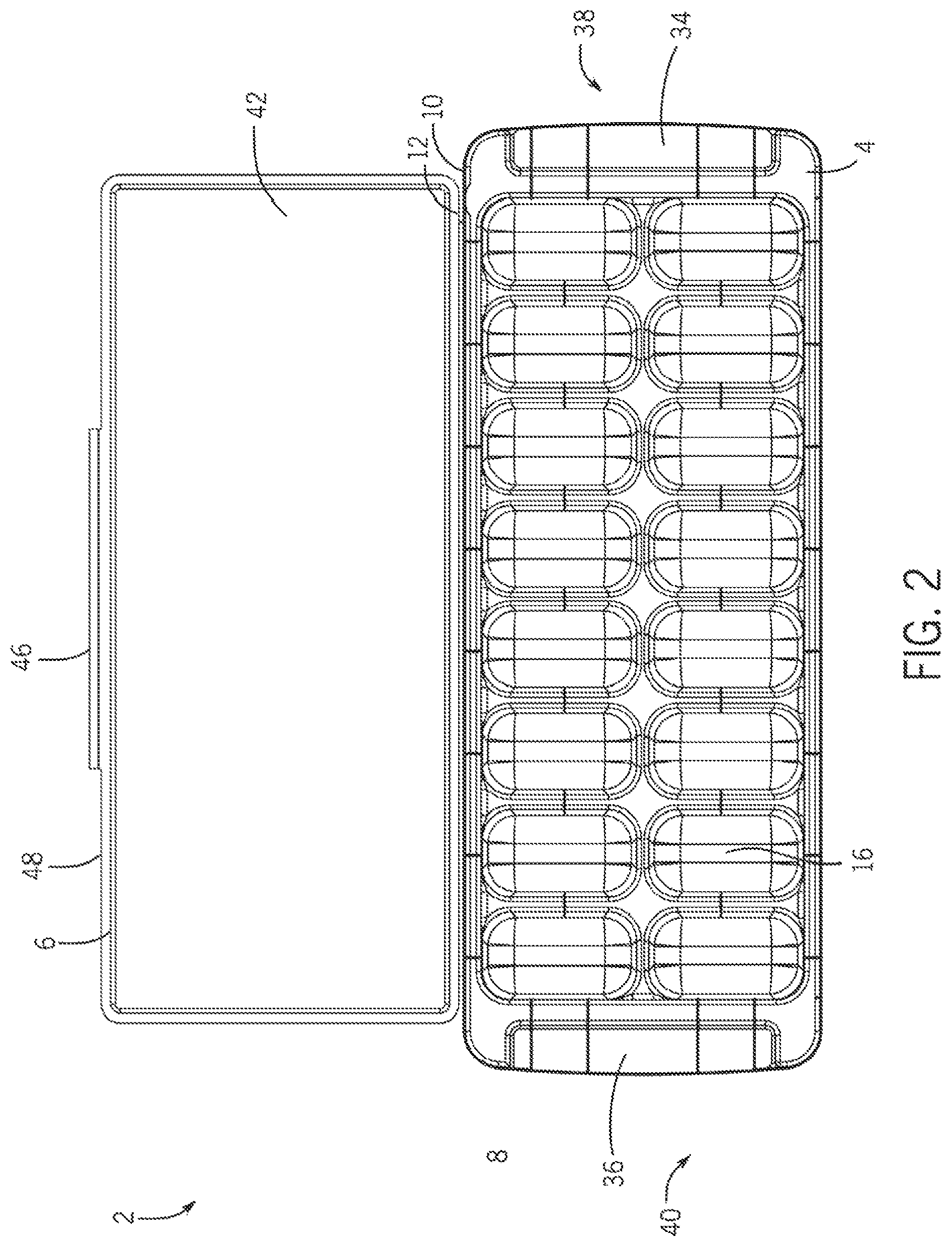 Patent US12104838 Figure 2 – Ice cube tray