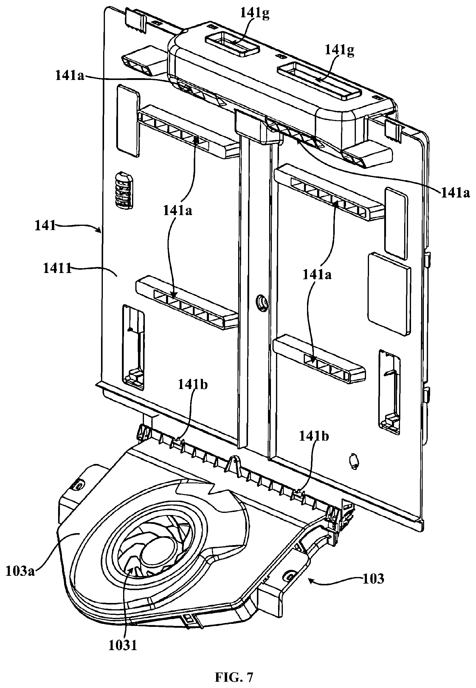Patent US12104842 Figure 6 – Refrigerator having centrifugal fan with volute