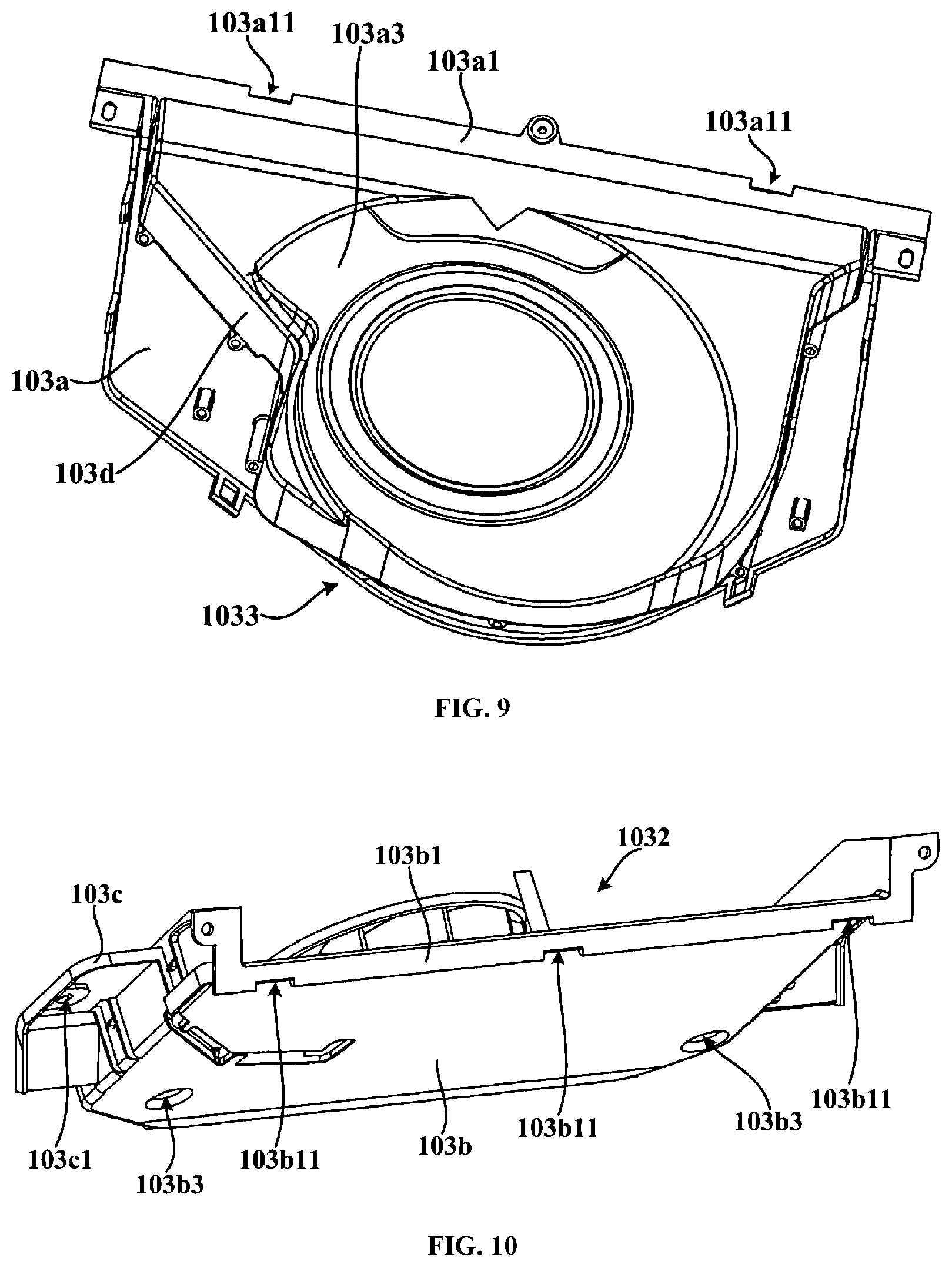 Patent US12104842 Figure 8 – Refrigerator having centrifugal fan with volute