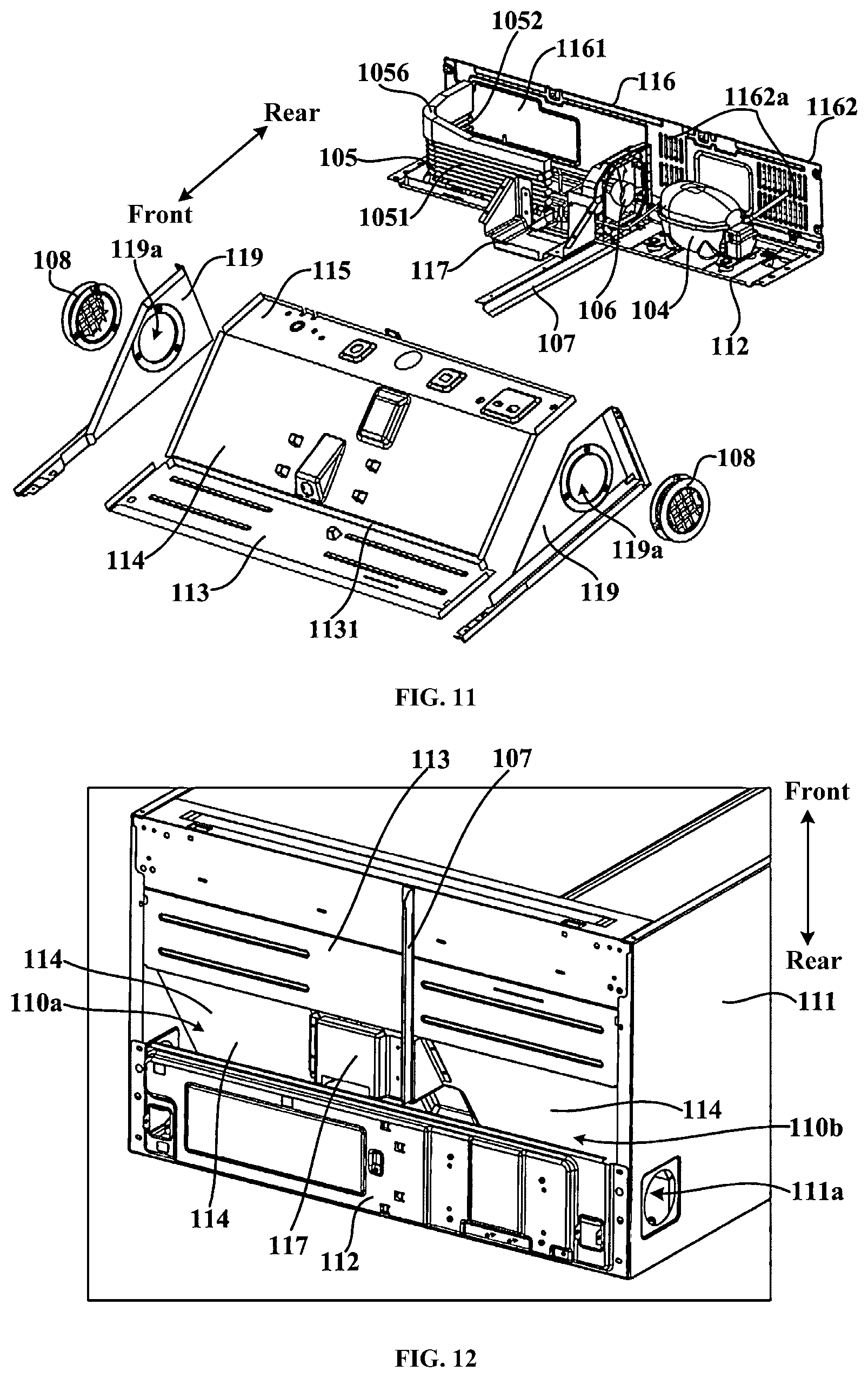 Patent US12104842 Figure 9 – Refrigerator having centrifugal fan with volute