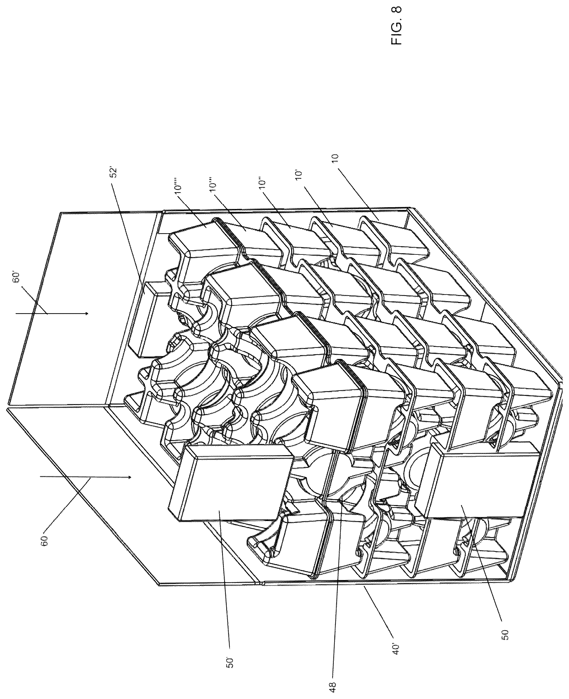 Patent US12104847 Figure 8 – Container shipping protector with improved thermal regulation
