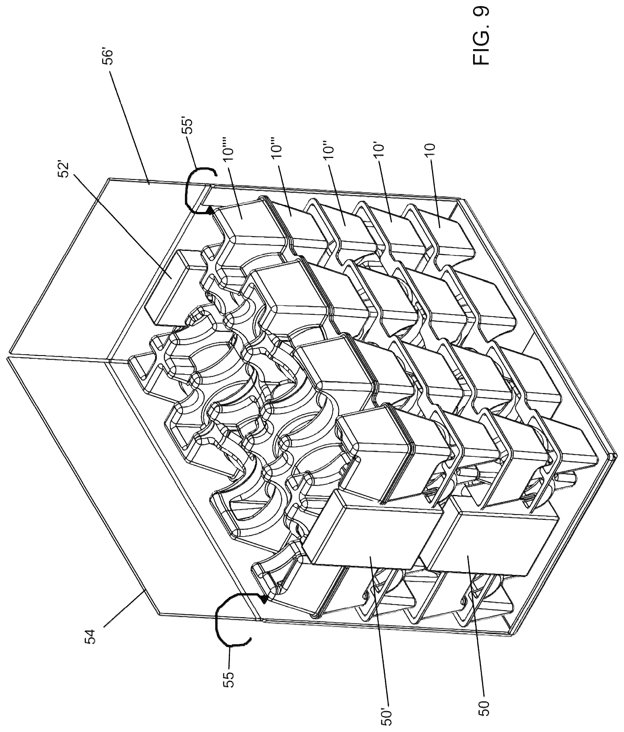 Patent US12104847 Figure 9 – Container shipping protector with improved thermal regulation