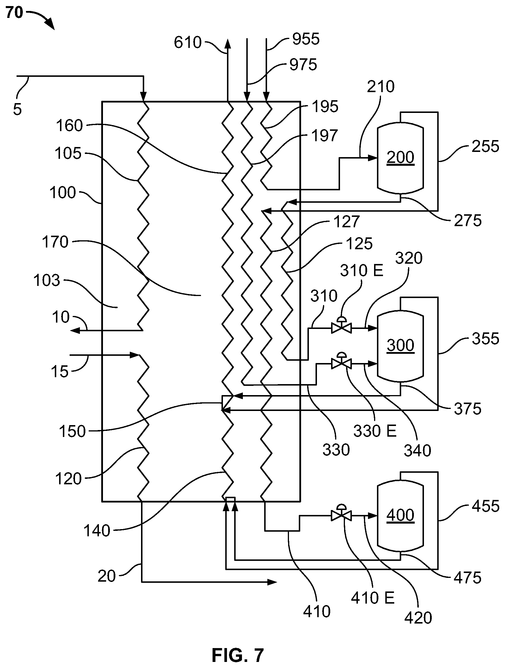Patent US12104849 Figure 7 – Mixed refrigerant system and method