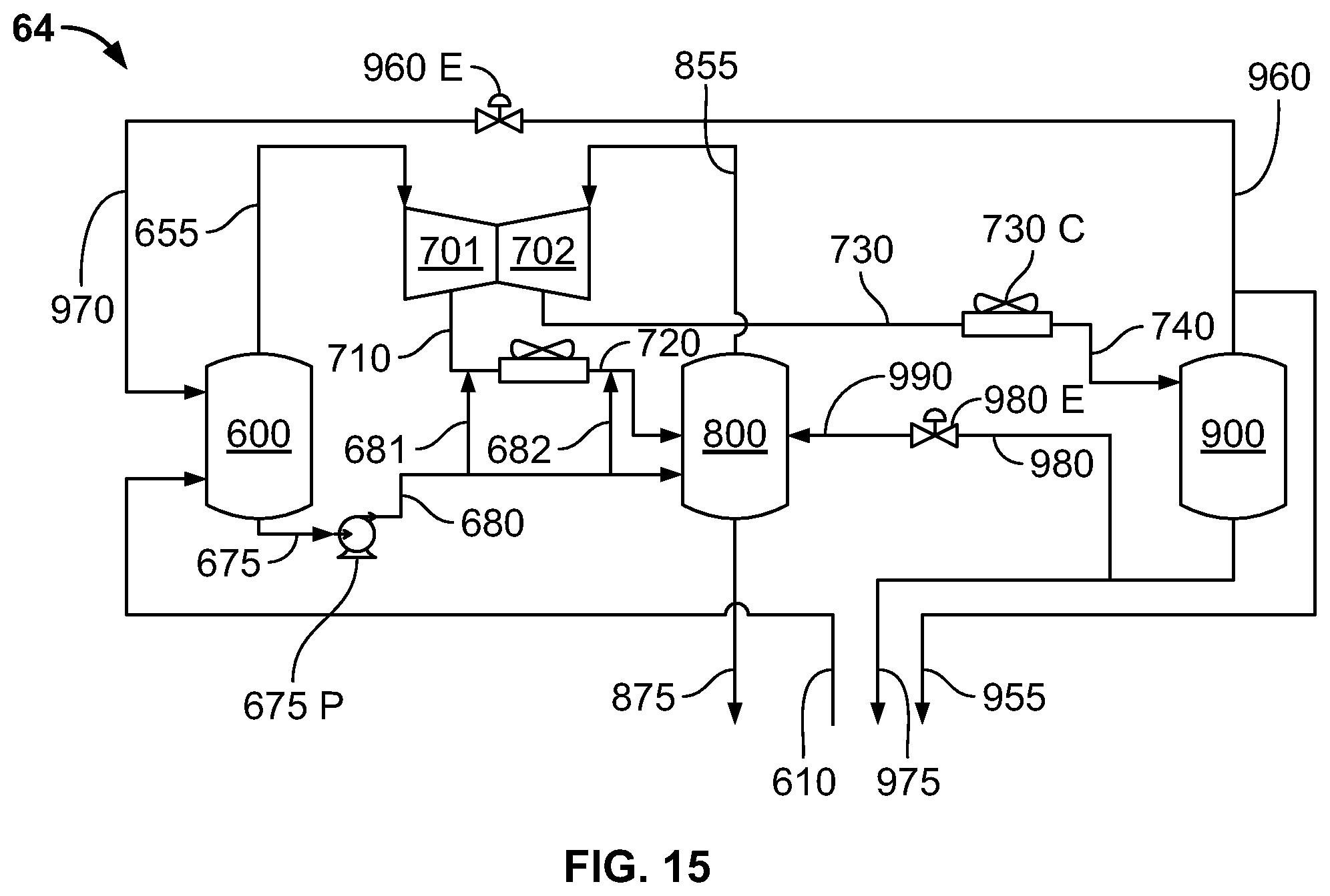 Patent US12104849 Figure 14 – Mixed refrigerant system and method