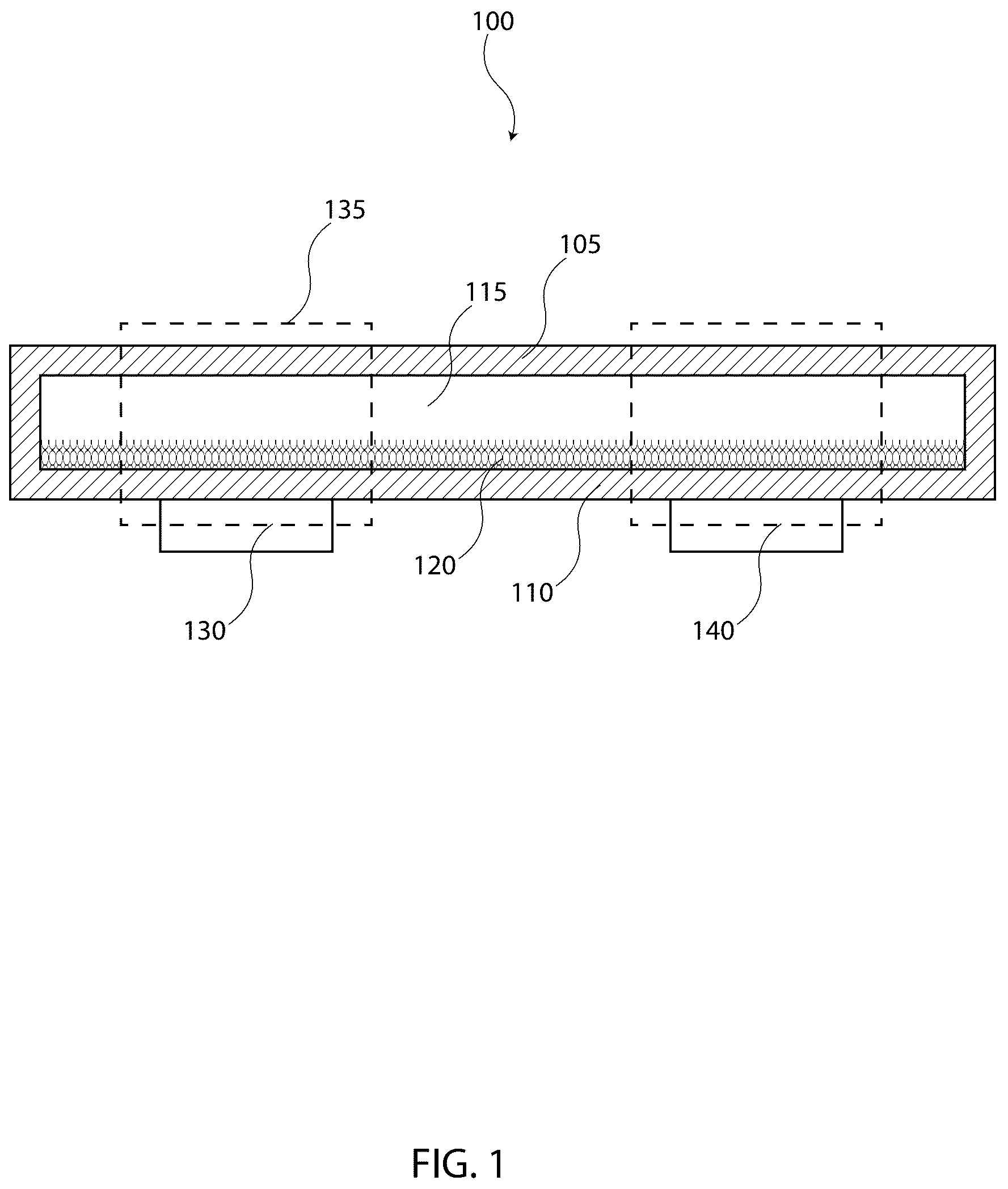 Patent US12104856 Figure 1 – Method and device for optimization of vapor transport in a thermal ground plane using void space in mobile systems