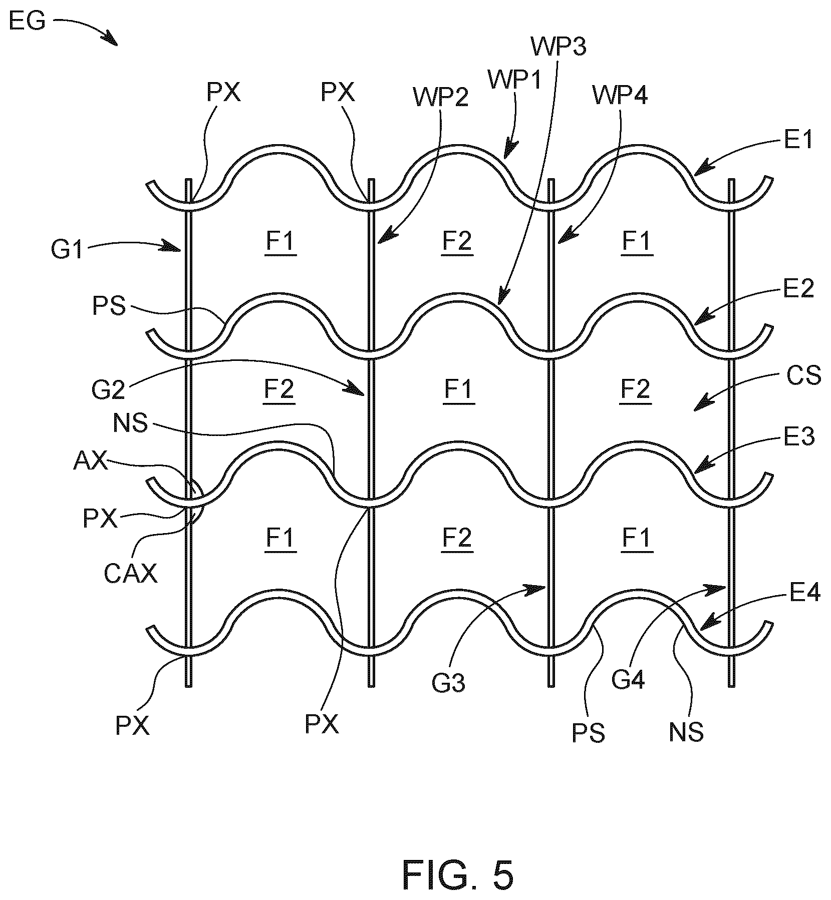 Patent US12104858 Figure 5 – Channel heat exchanger