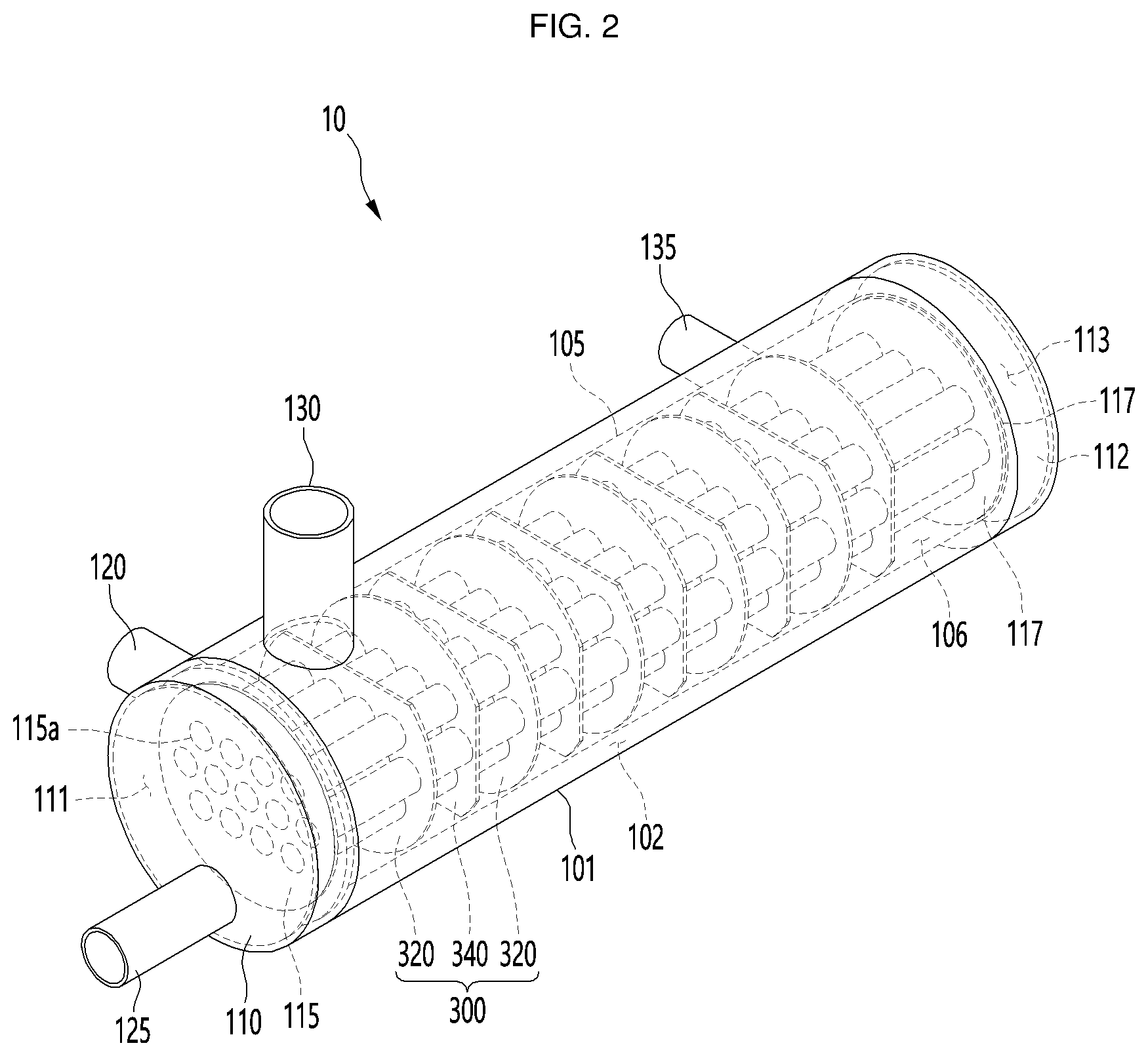 Patent US12104861 Figure 2 – Heat exchanger