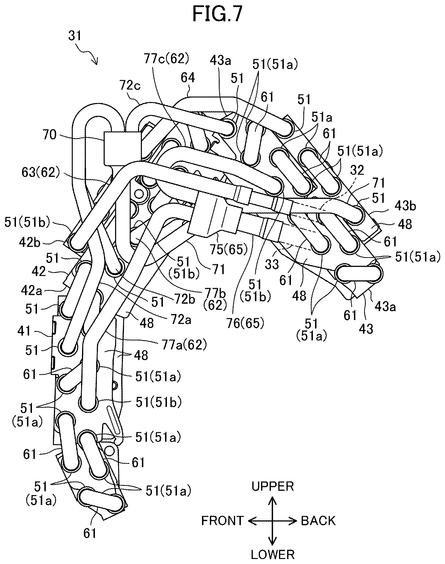 Patent US12104862 Figure 7 – Heat exchanger and air-conditioning apparatus