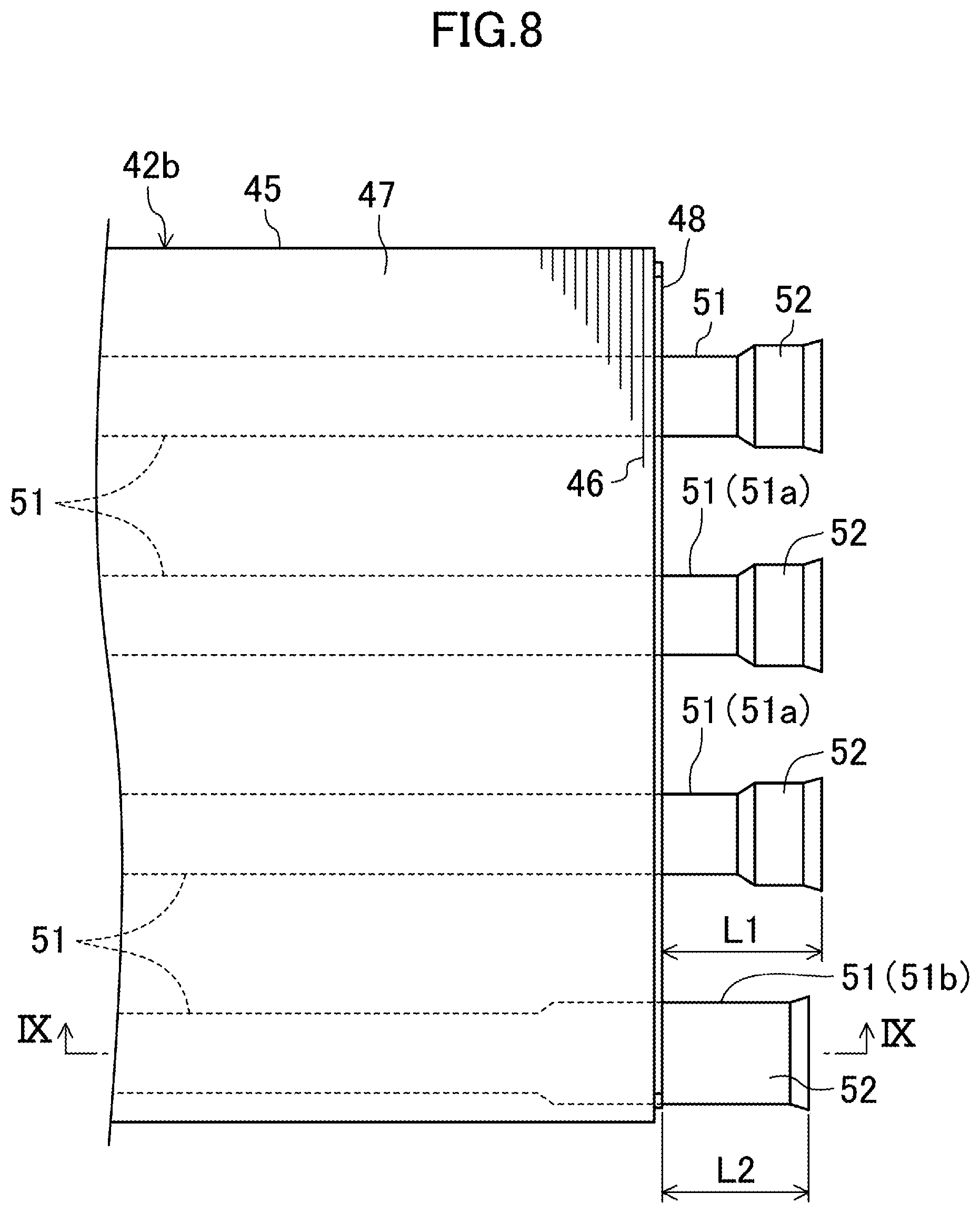 Patent US12104862 Figure 8 – Heat exchanger and air-conditioning apparatus