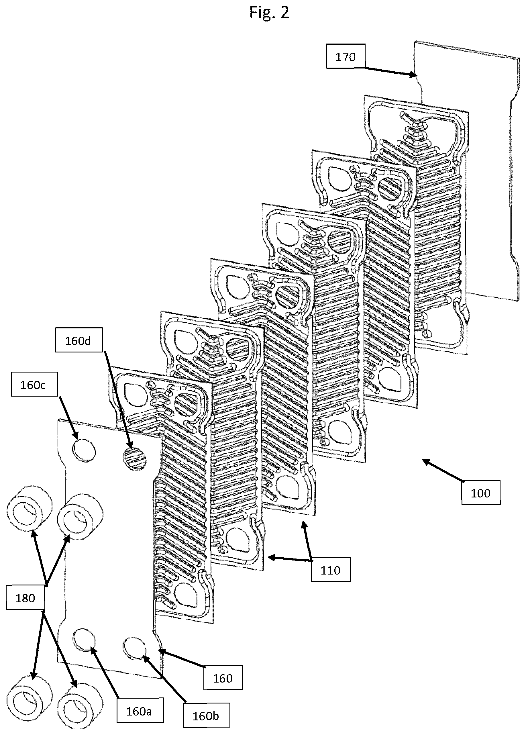 Patent US12104863 Figure 2 – Heat exchanger
