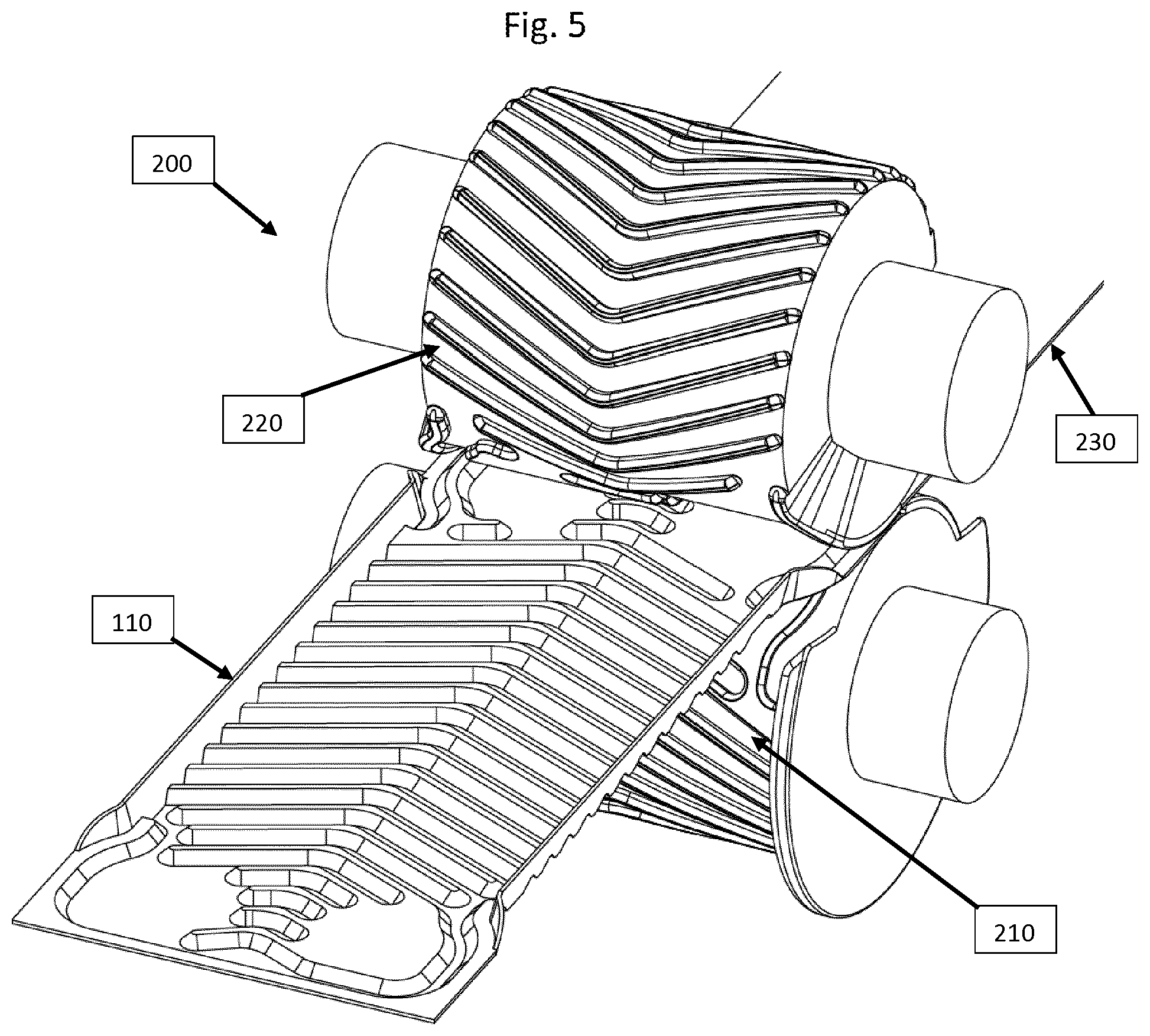 Patent US12104863 Figure 5 – Heat exchanger