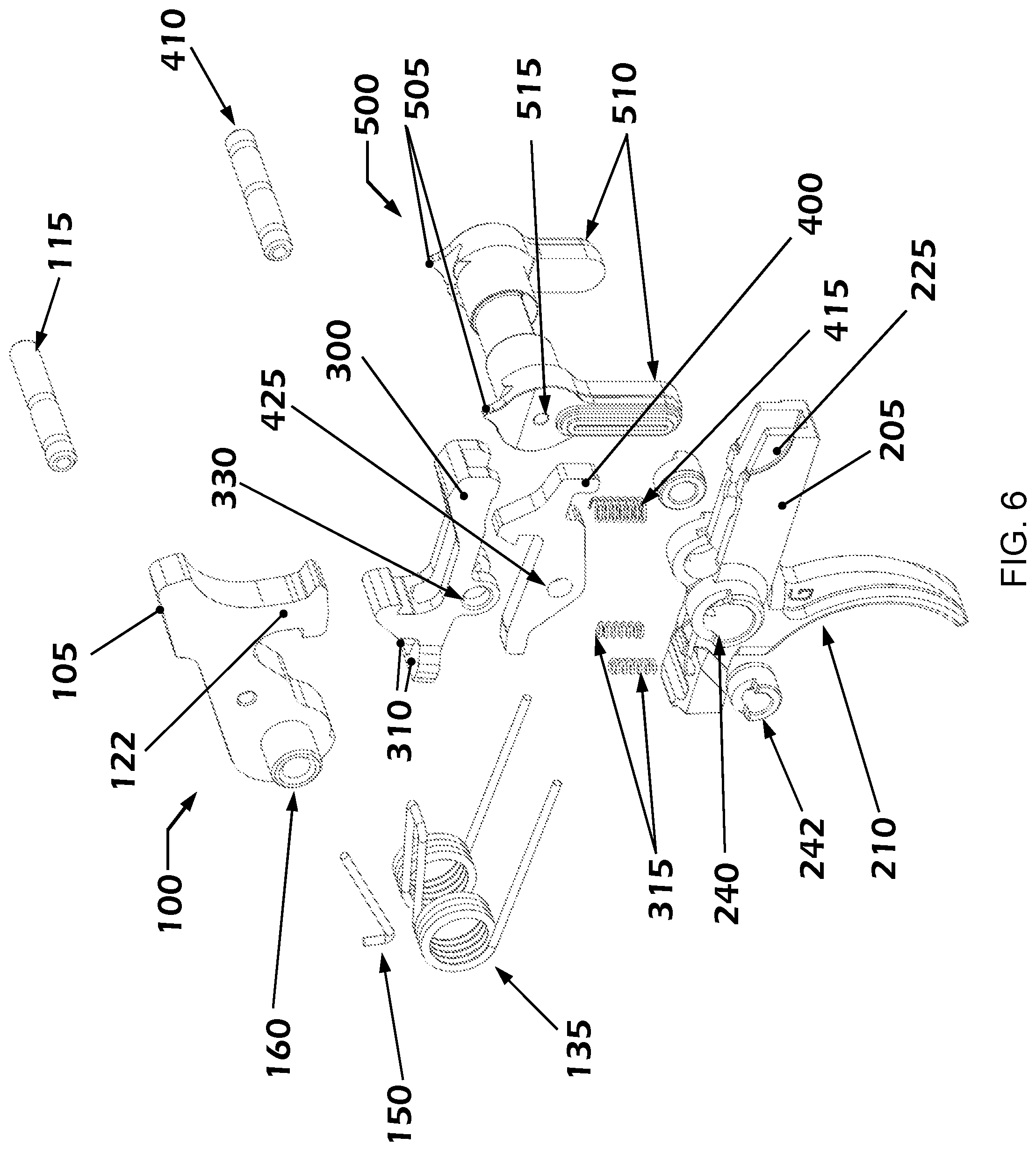 Patent US12104867 Figure 6 – Trigger assembly with safety features