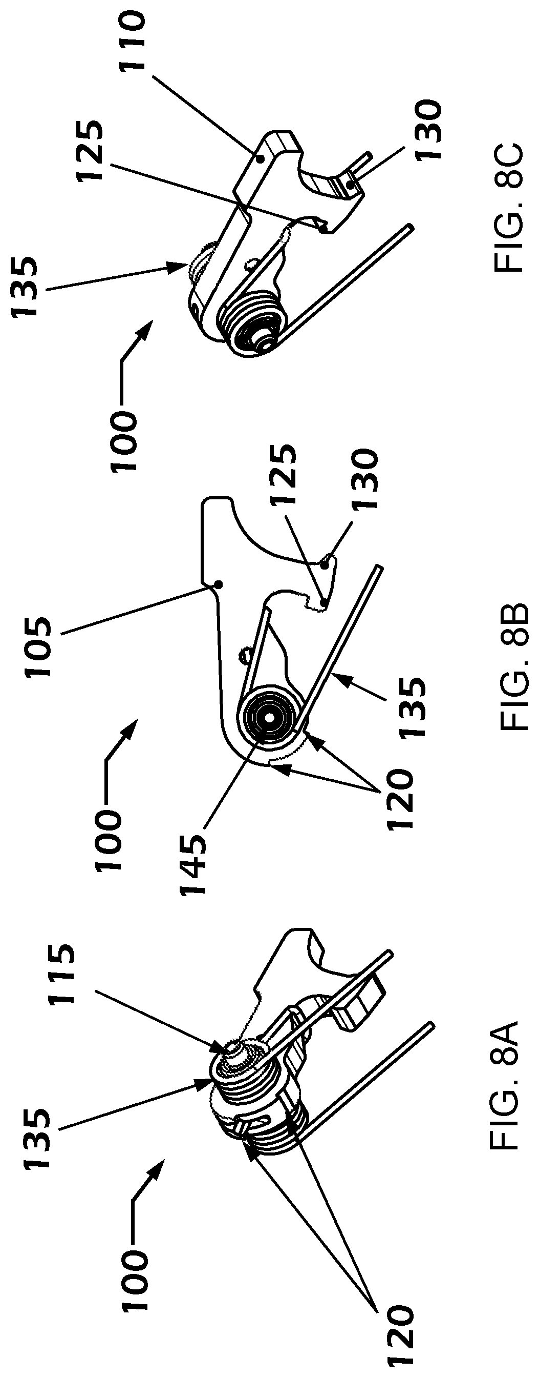 Patent US12104867 Figure 8 – Trigger assembly with safety features