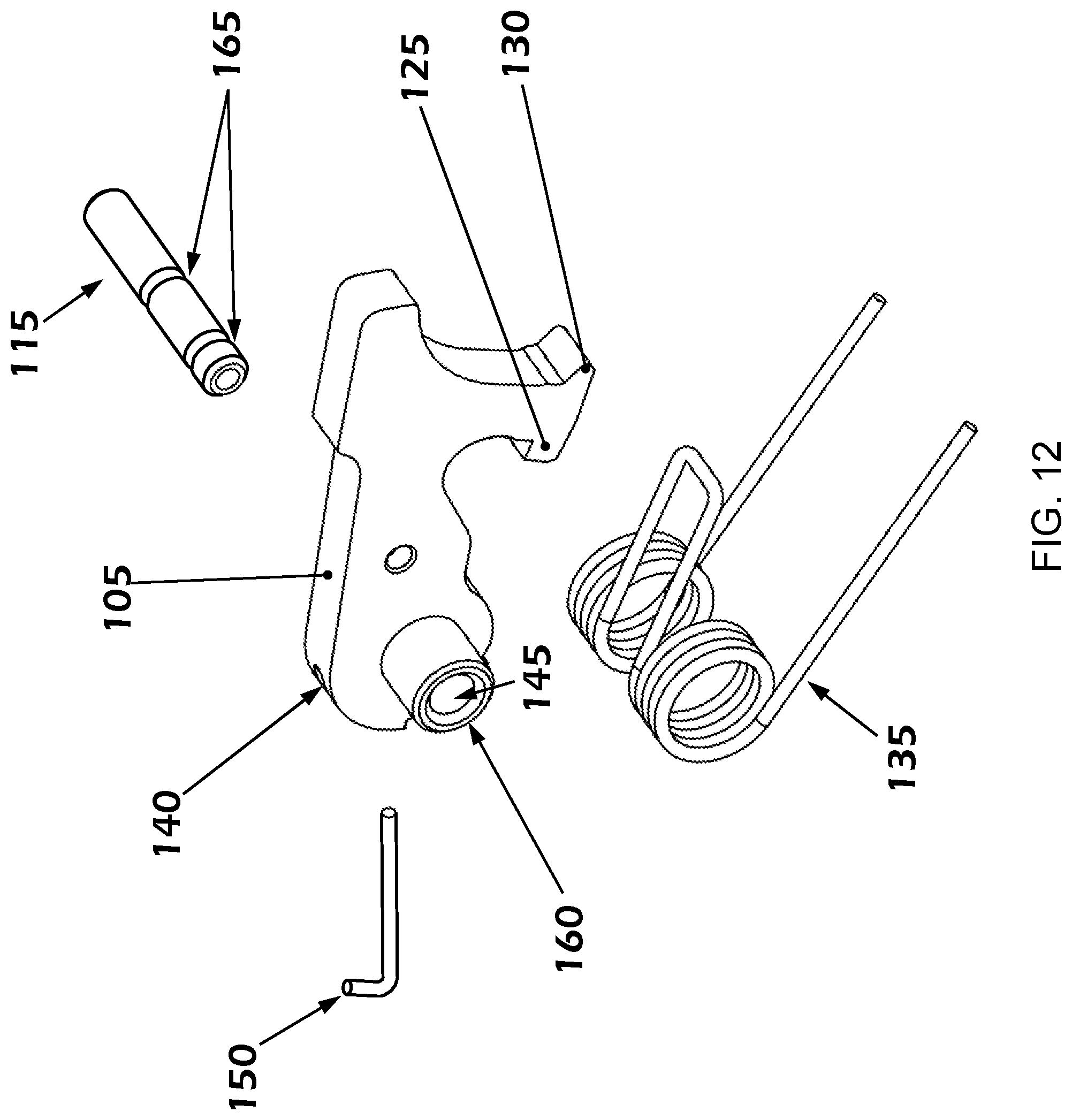 Patent US12104867 Figure 12 – Trigger assembly with safety features