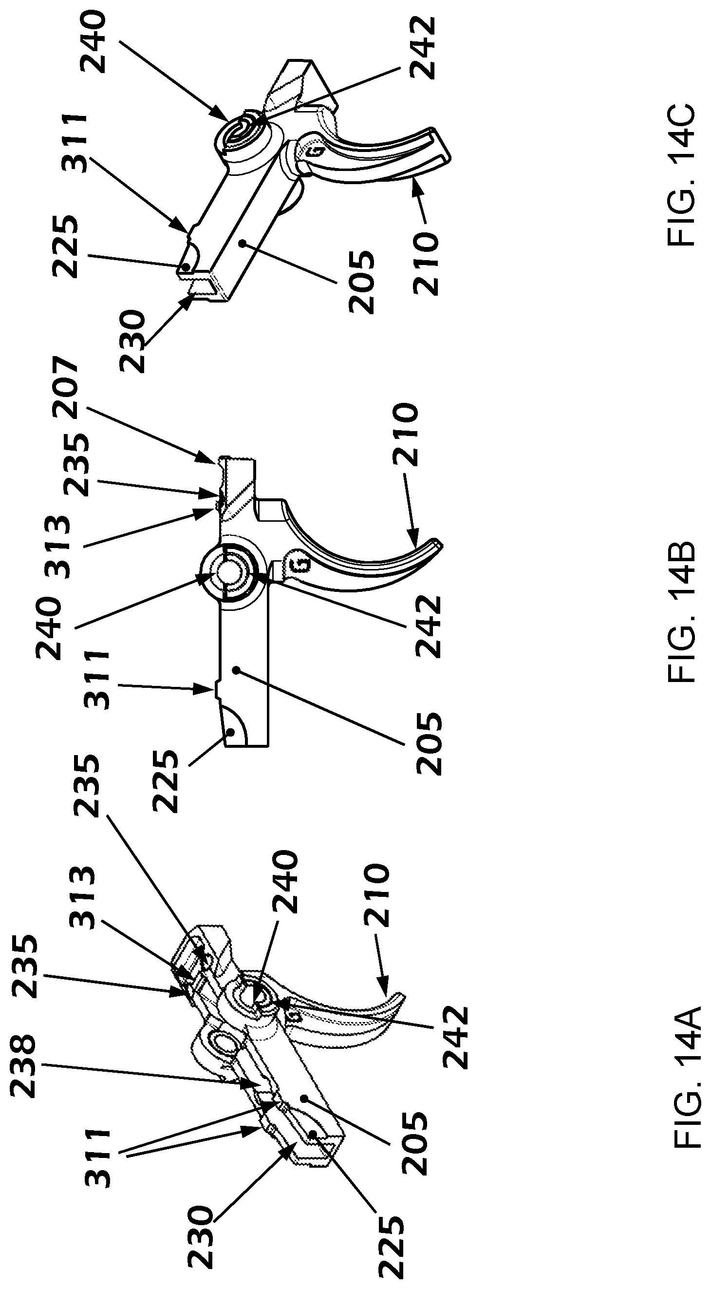 Patent US12104867 Figure 14 – Trigger assembly with safety features