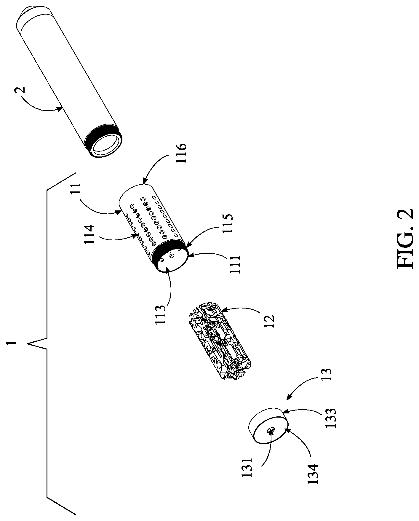 Patent US12104868 Figure 2 – Wet muzzle device