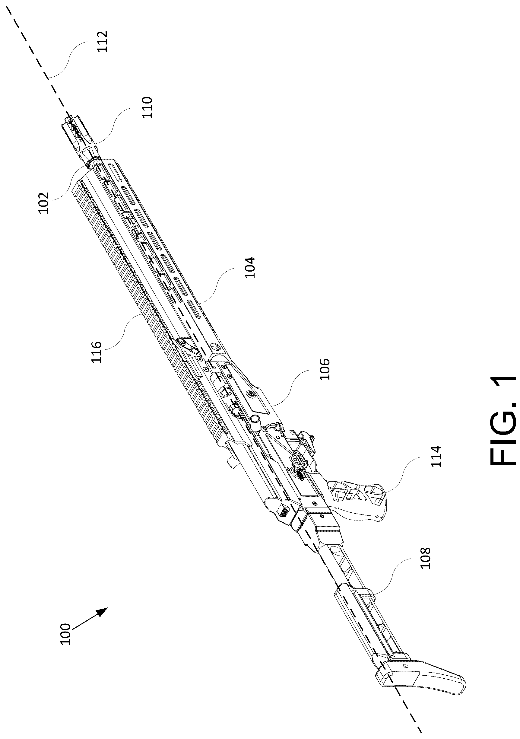 Patent US12104872 Figure 1 – Firearm receiver