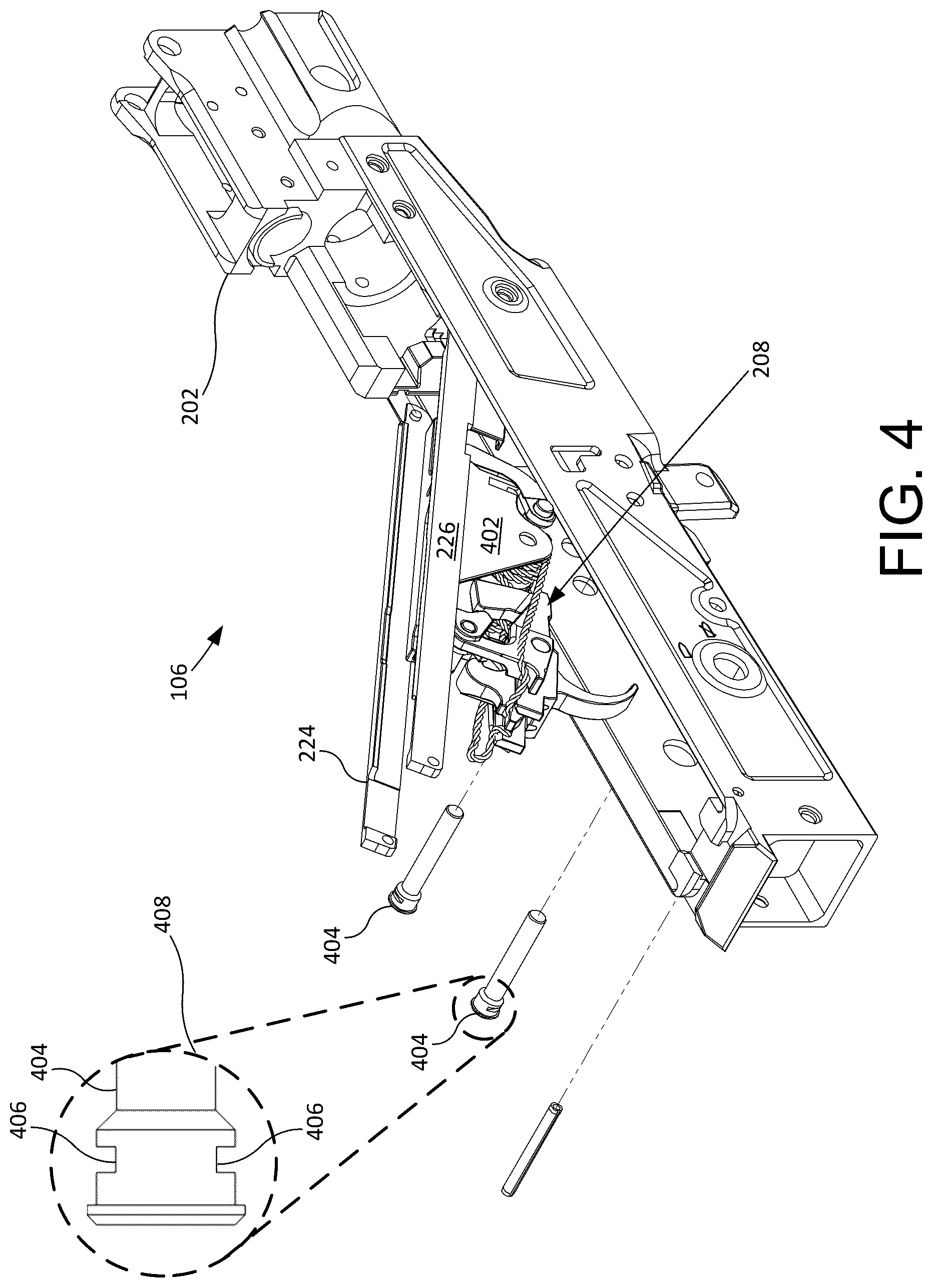 Patent US12104872 Figure 4 – Firearm receiver