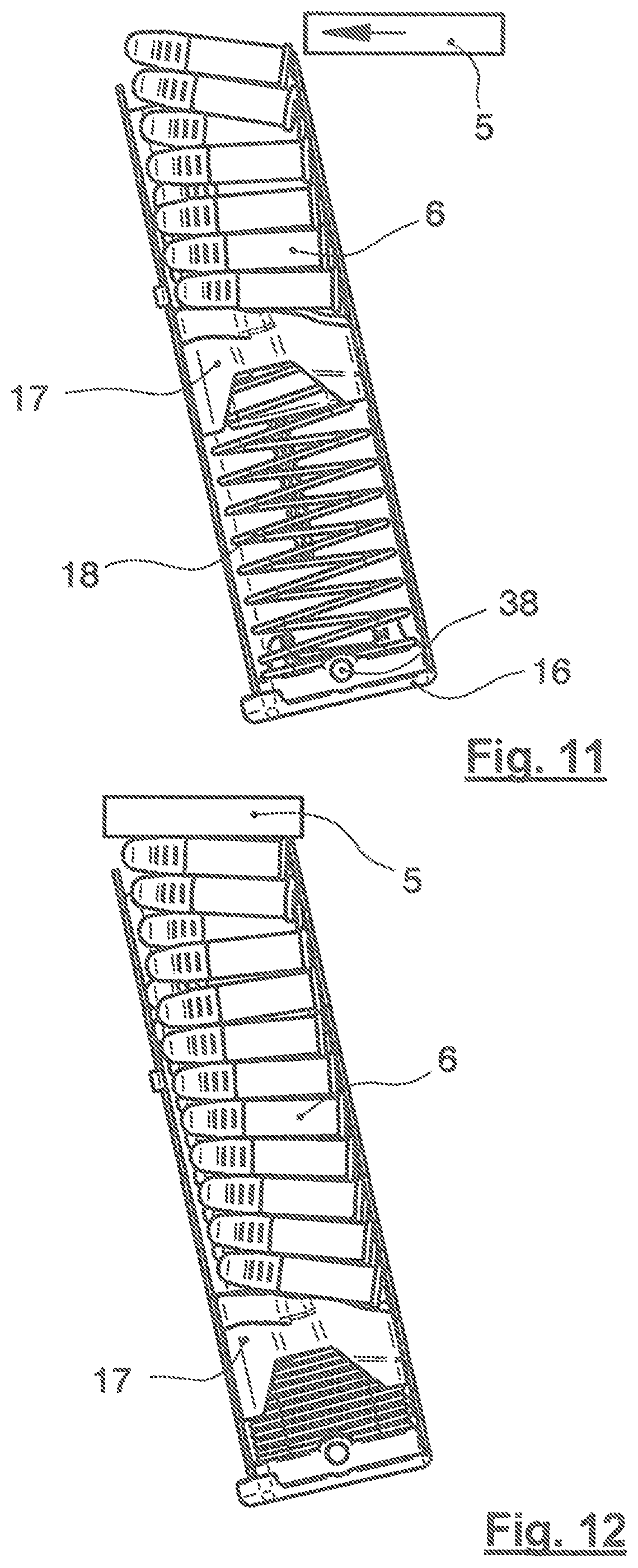 Patent US12104874 Figure 4 – Magazine of a pistol for cartridges with a case rim and pistol with a such