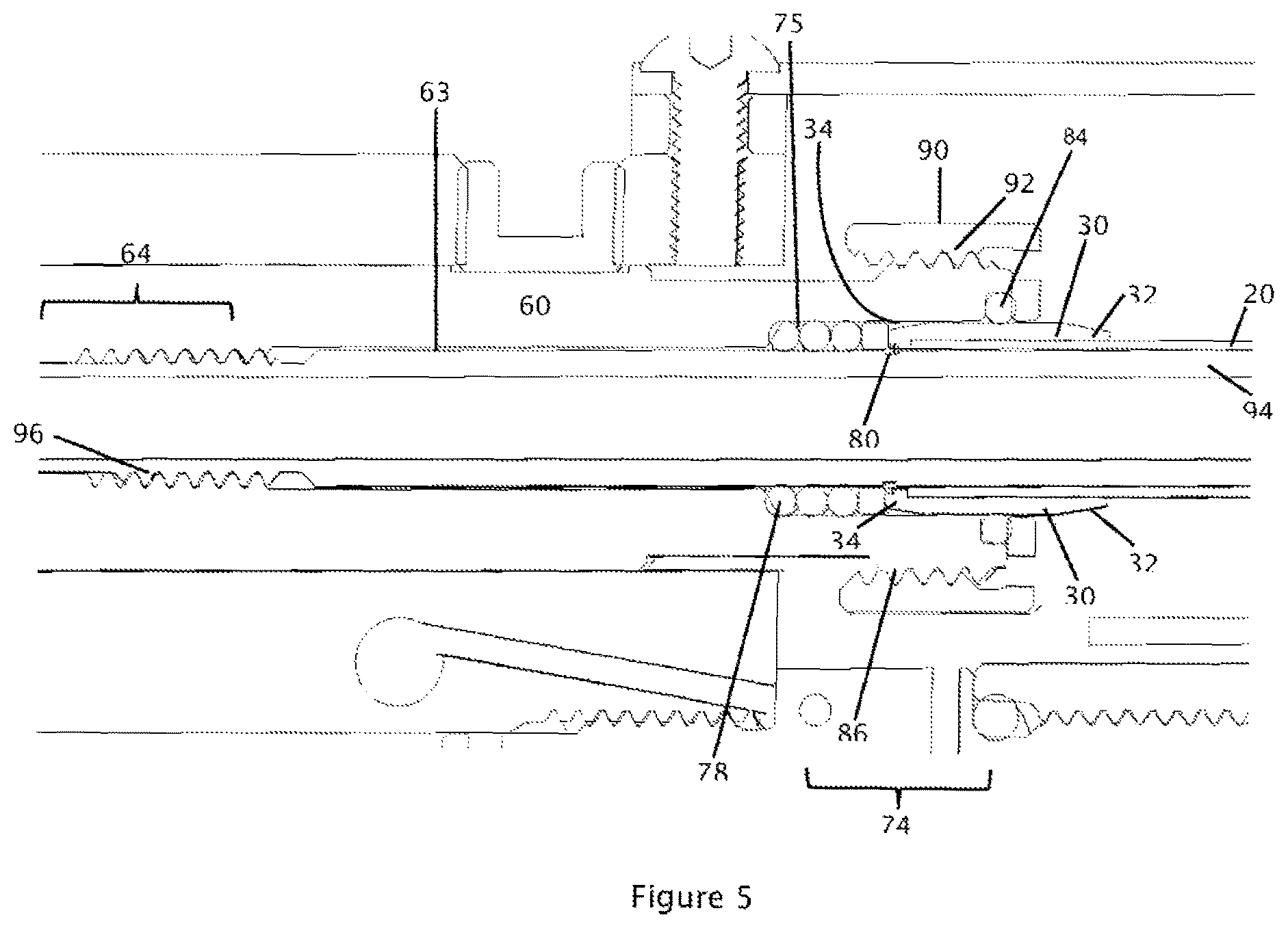 Patent US12104875 Figure 3 – Arrow gun with controlled retention force and barrel vibration damping