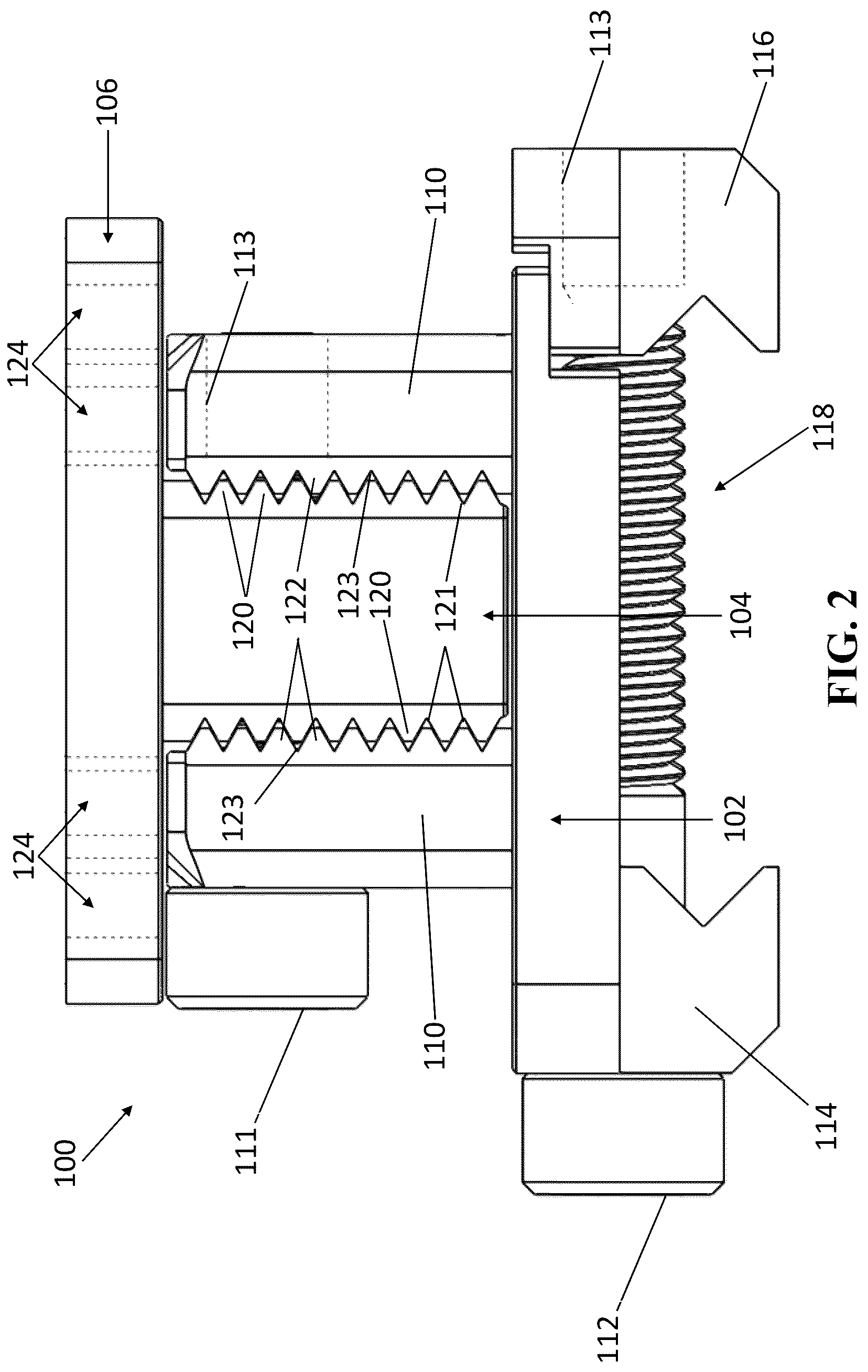 Patent US12104880 Figure 2 – Adjustable riser mount for optics