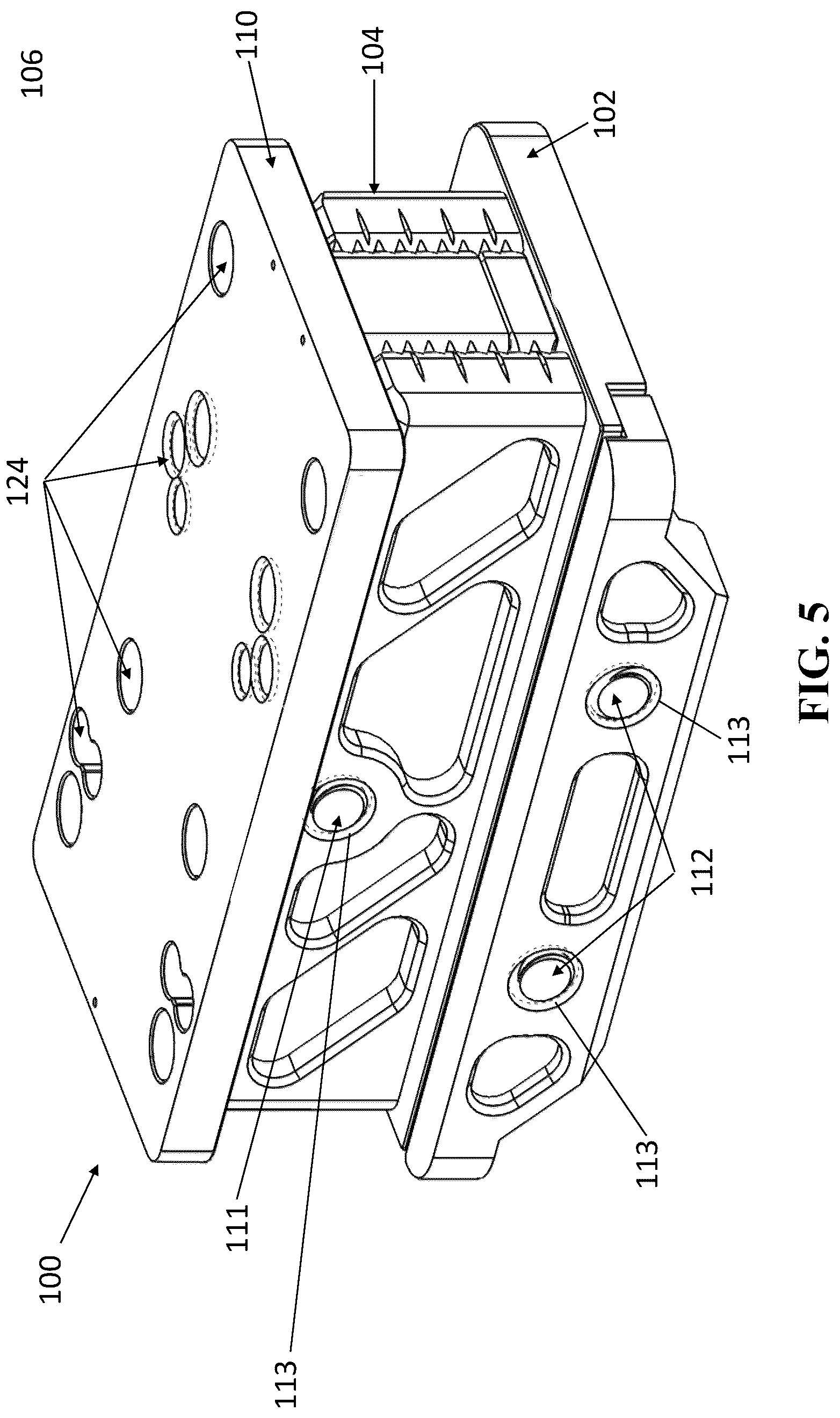 Patent US12104880 Figure 5 – Adjustable riser mount for optics