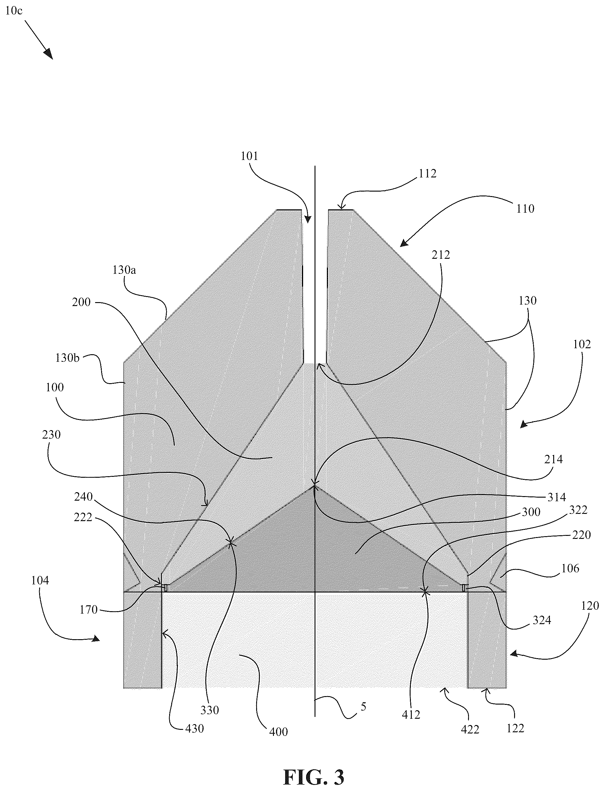 Patent US12104887 Figure 4 – Explosive device configured for producing a quasi-planar shock wave