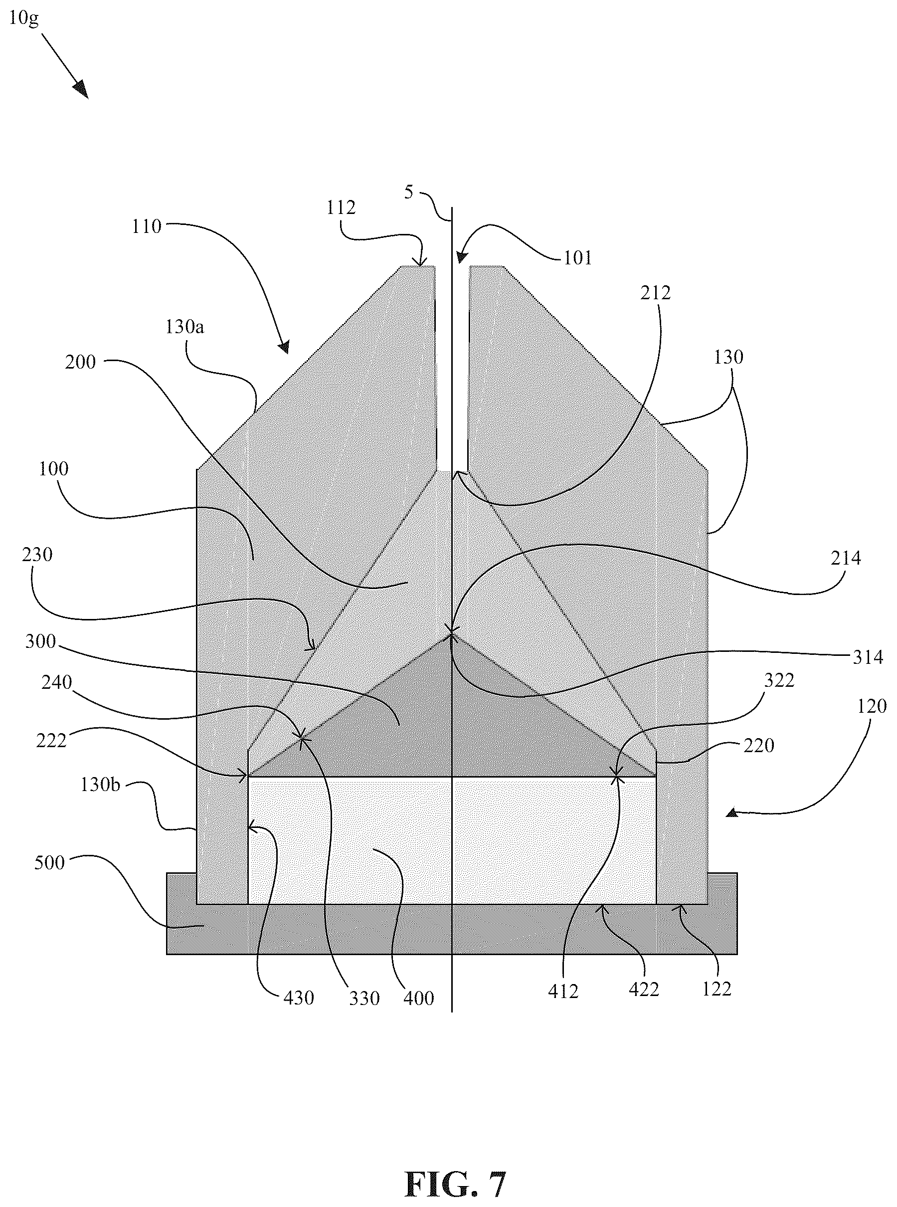 Patent US12104887 Figure 8 – Explosive device configured for producing a quasi-planar shock wave