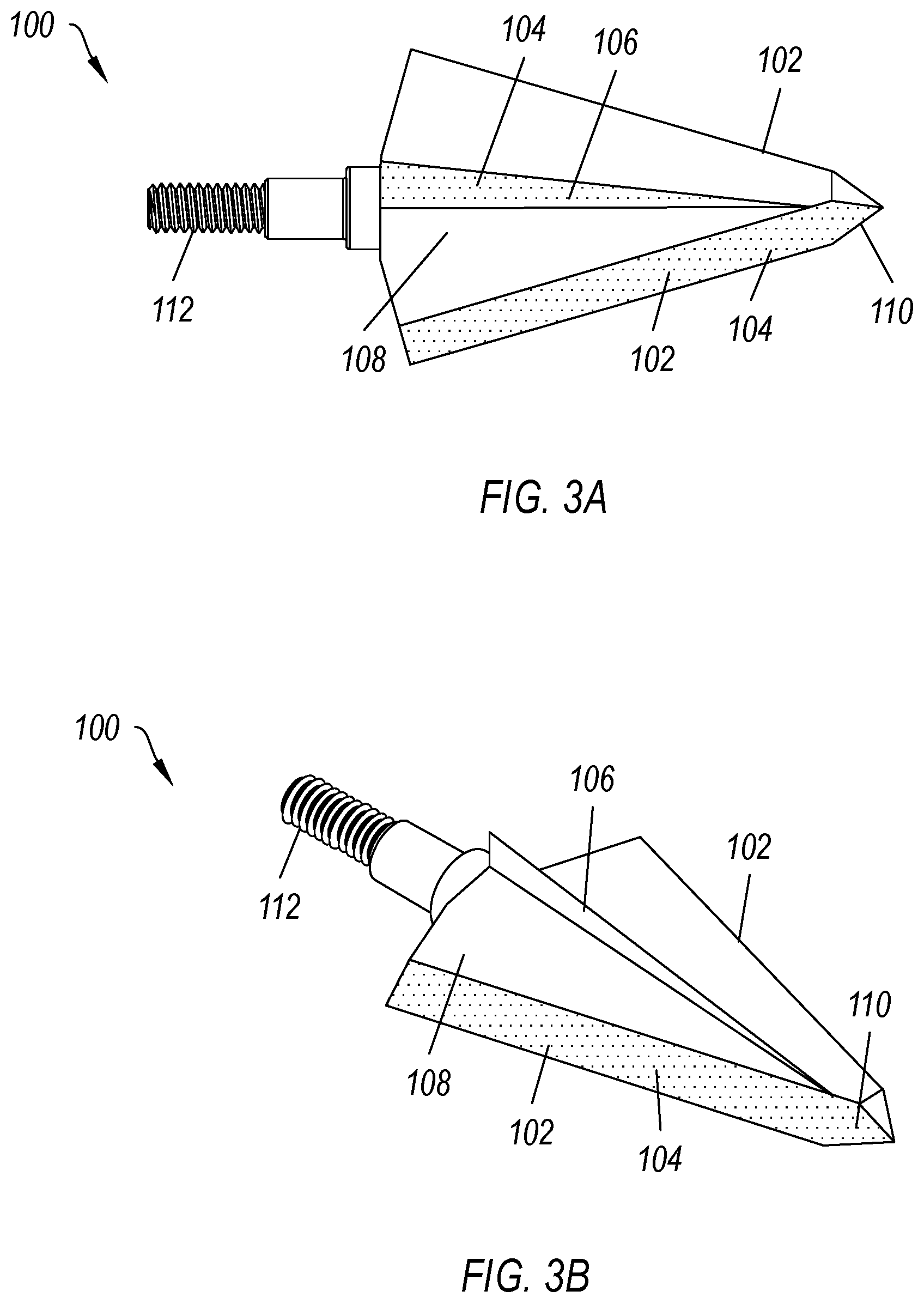 Patent US12104888 Figure 5 – Double single beveled broadhead