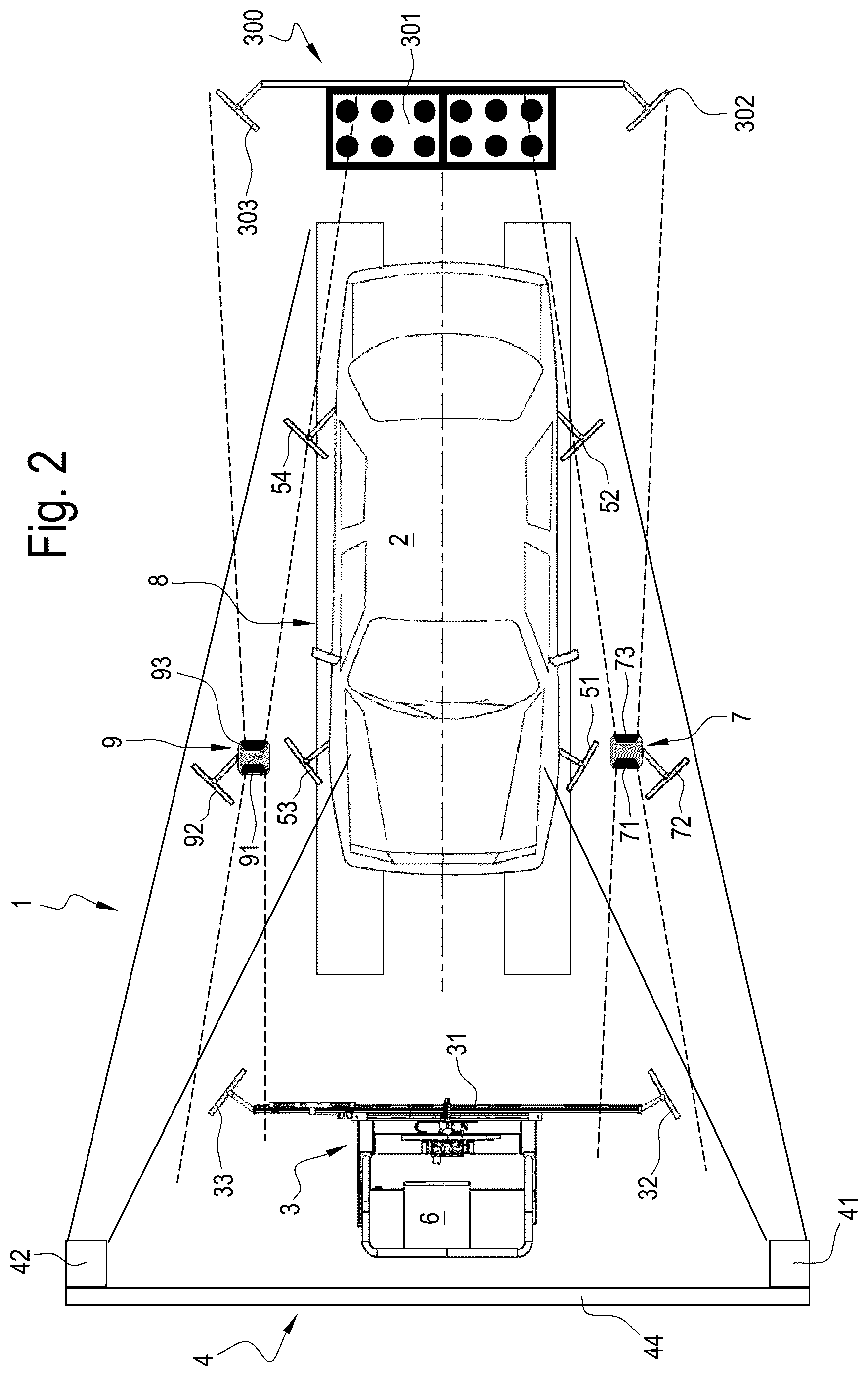 Patent US12104895 Figure 2 – Method for aligning a vehicle service system relative to a vehicle