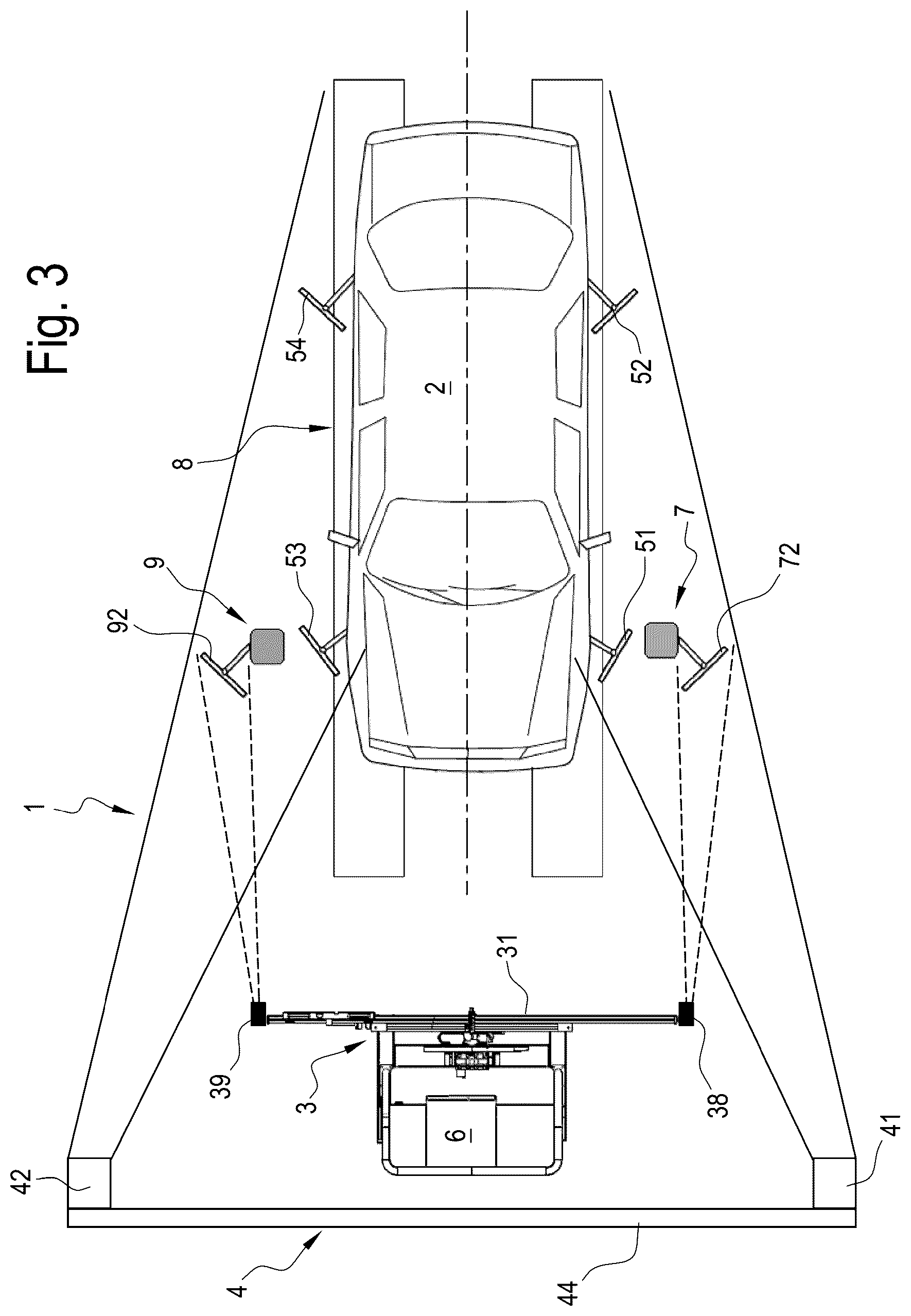 Patent US12104895 Figure 3 – Method for aligning a vehicle service system relative to a vehicle