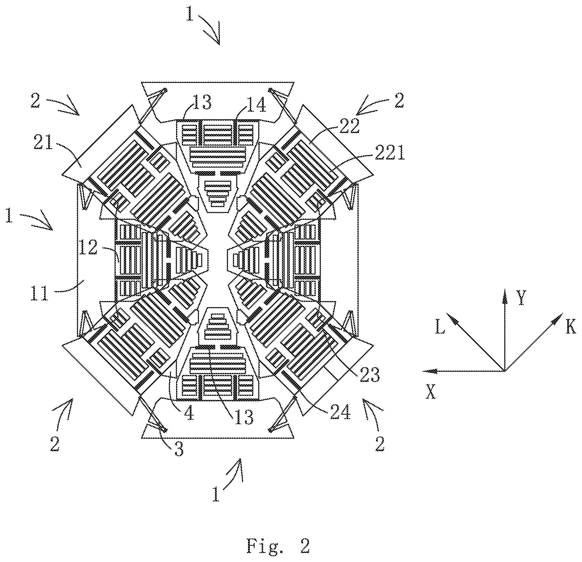 Patent US12104905 Figure 2 – Micromachined gyroscope and electronic product using same