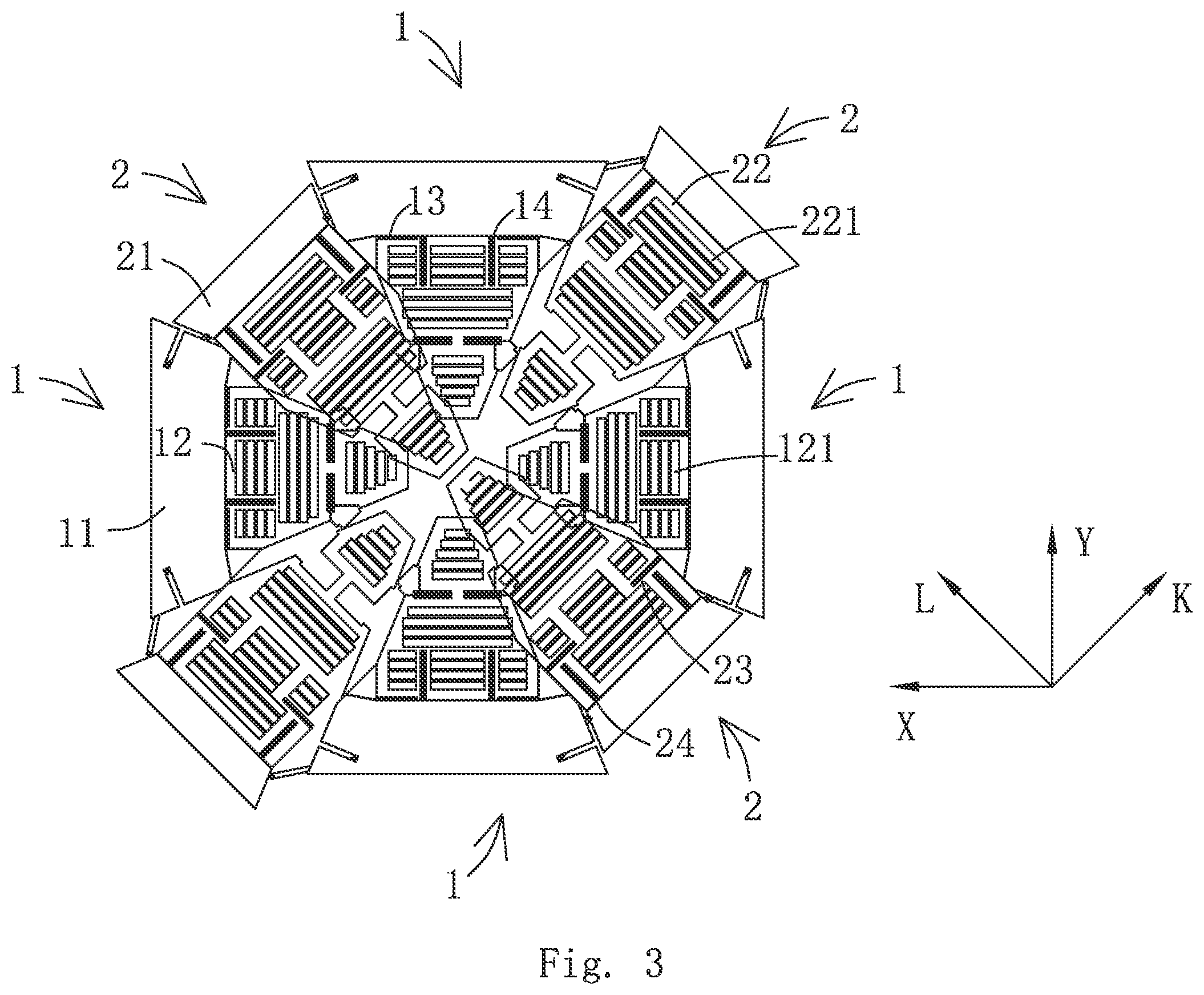 Patent US12104905 Figure 3 – Micromachined gyroscope and electronic product using same