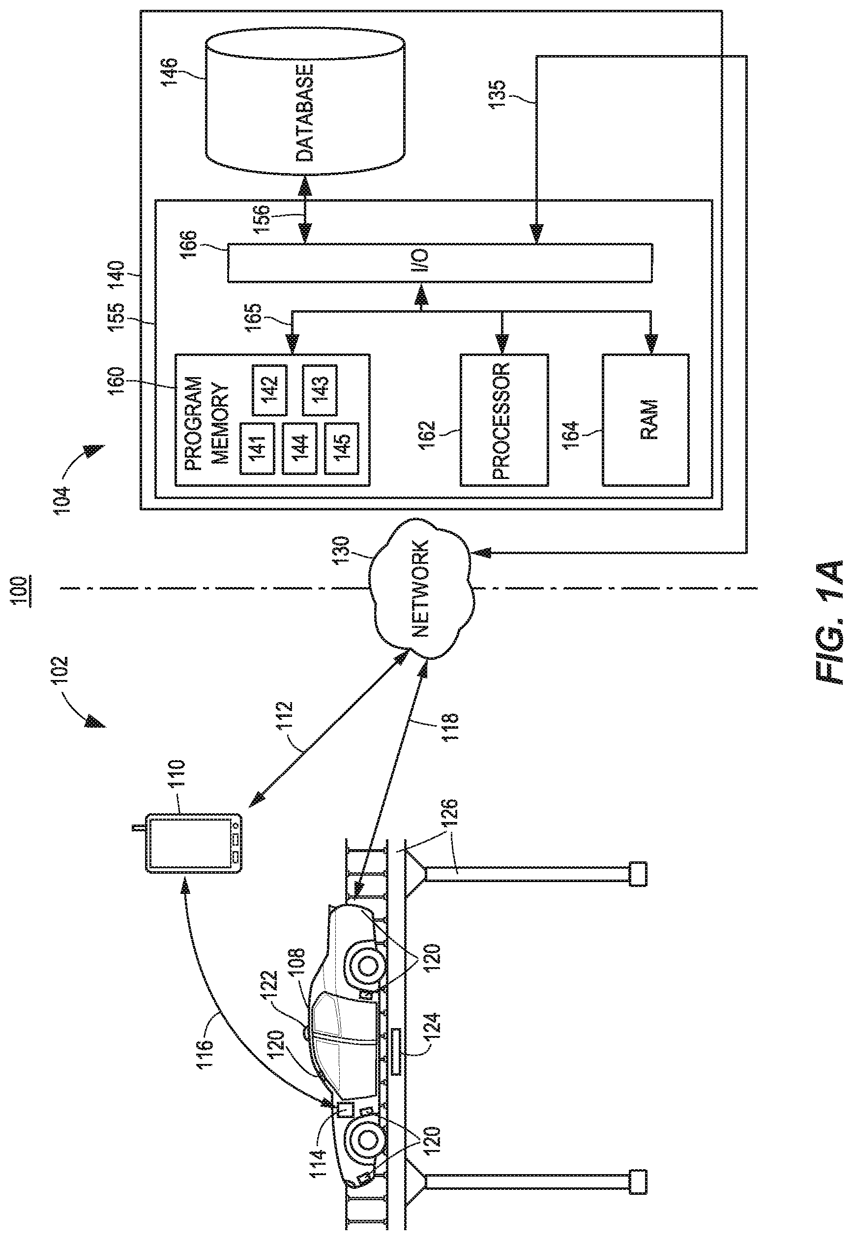 Patent US12104912 Figure 1 – Coordinated autonomous vehicle automatic area scanning