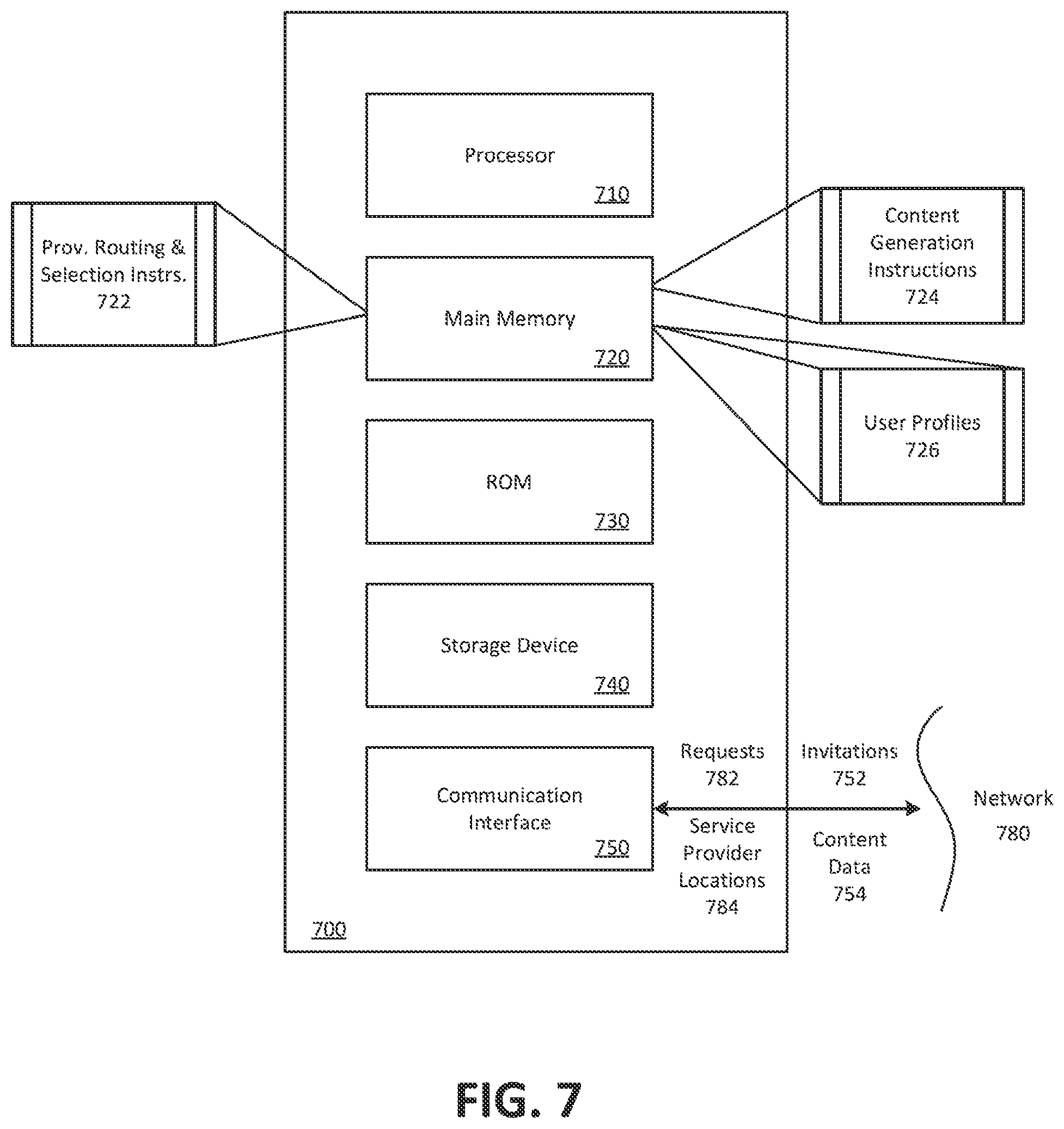 Patent US12104918 Figure 7 – Network system to determine a route based on timing data