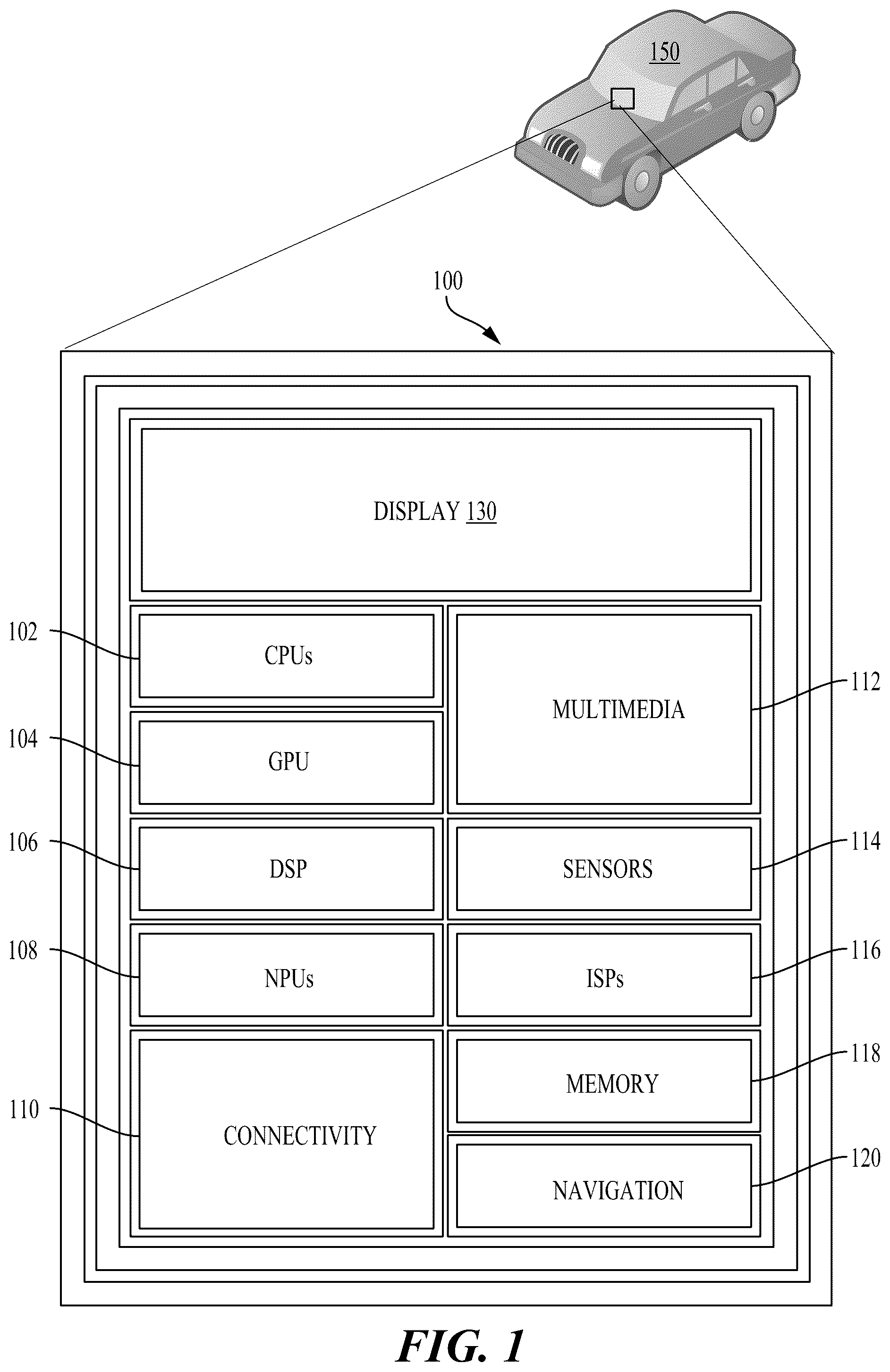 Patent US12104922 — Synchronizing neighboring tiles in a high definition map — Figure 1
