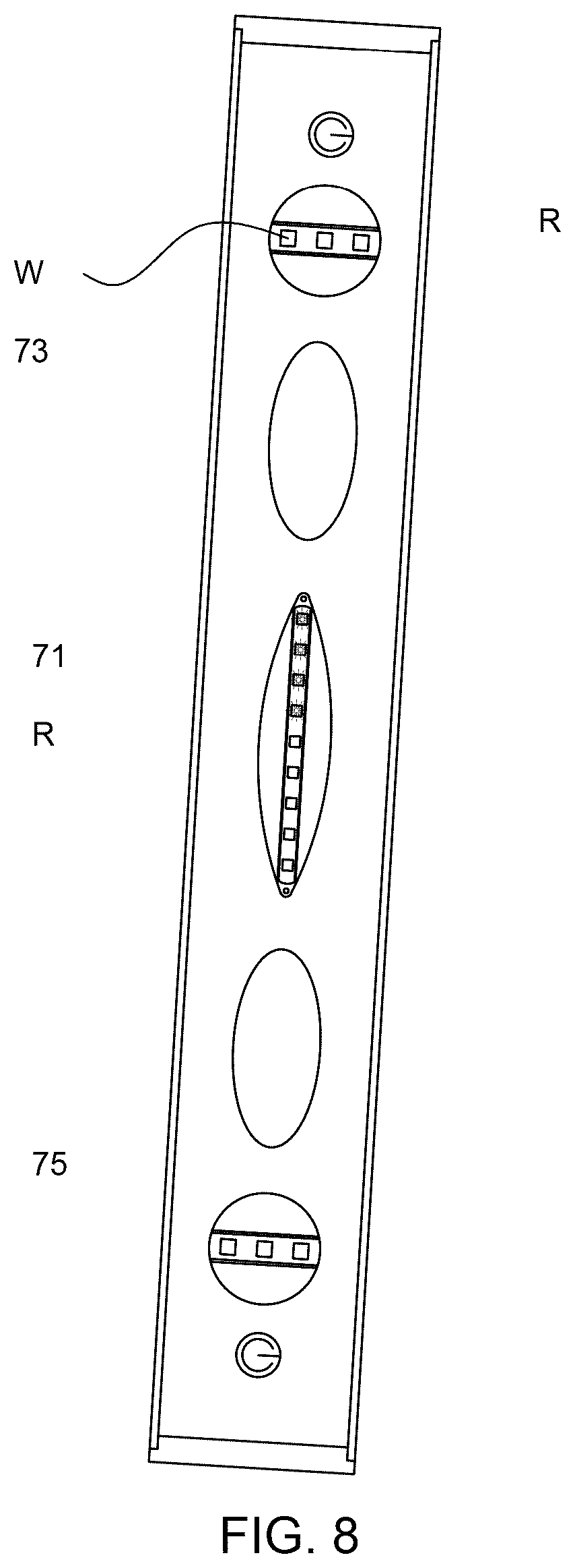 Patent US12104924 Figure 8 – LED light display level