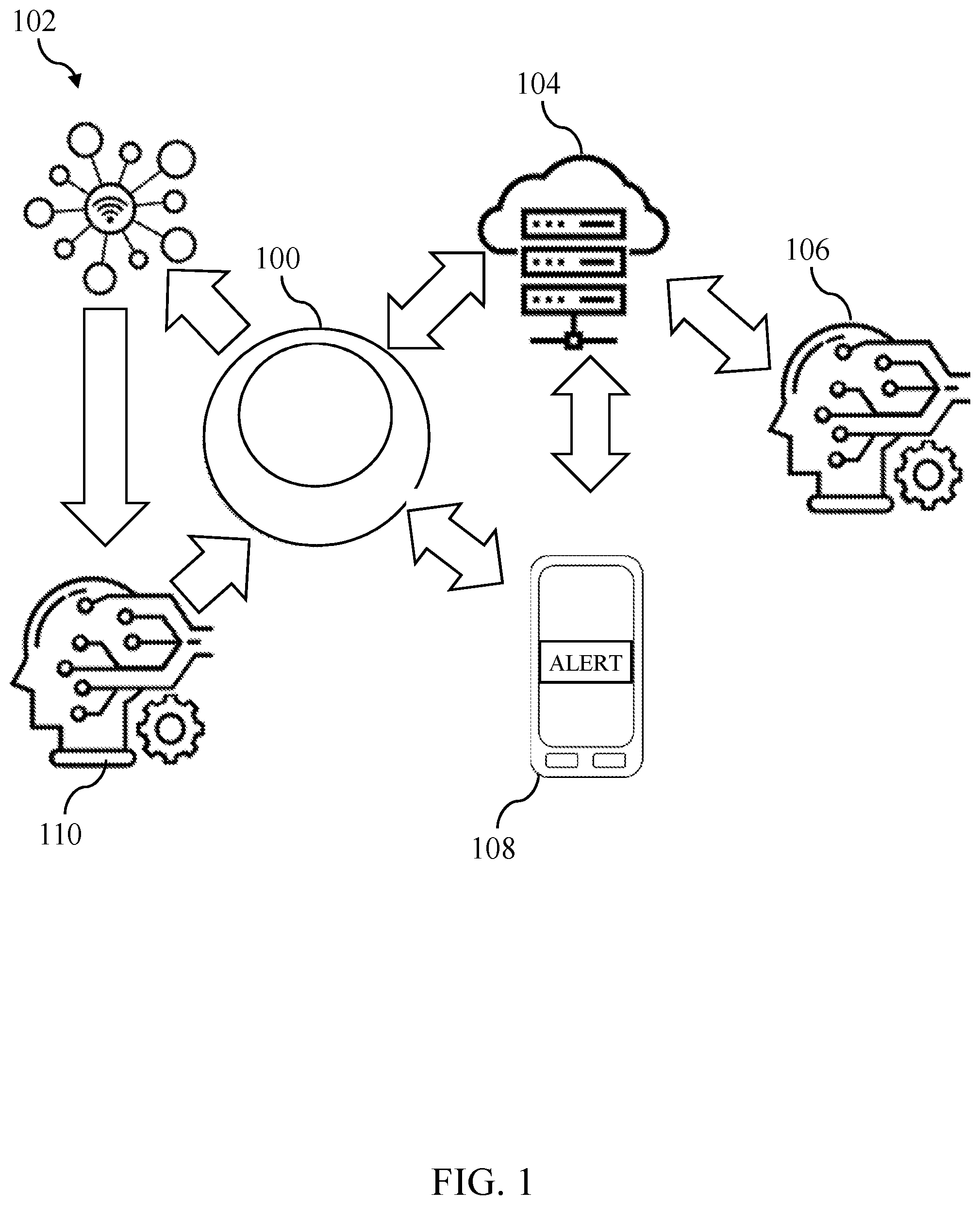 Patent US12104926 Figure 1 – Sensor fusion for fire detection and air quality monitoring